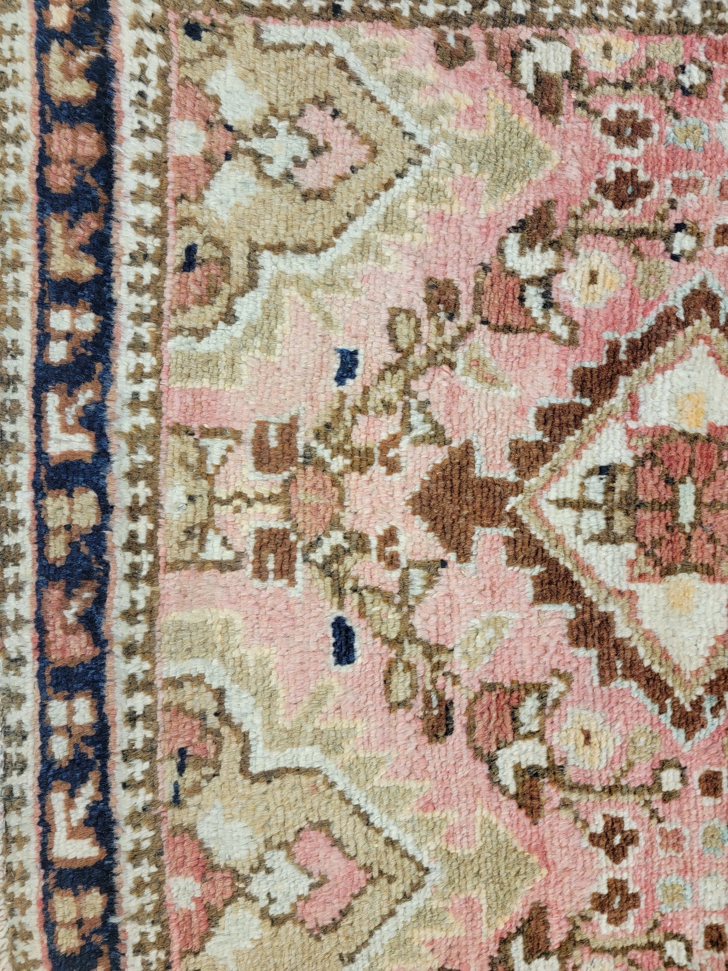 Antique Hand-Knotted Wool Runner Hamedan 2'7" x 19'6"