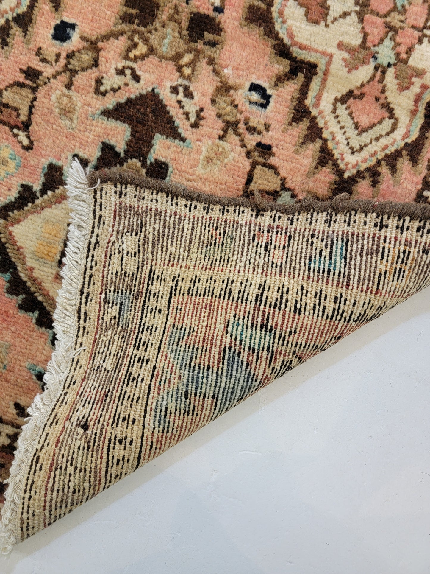 Antique Hand-Knotted Wool Runner Hamedan 2'7" x 19'6"