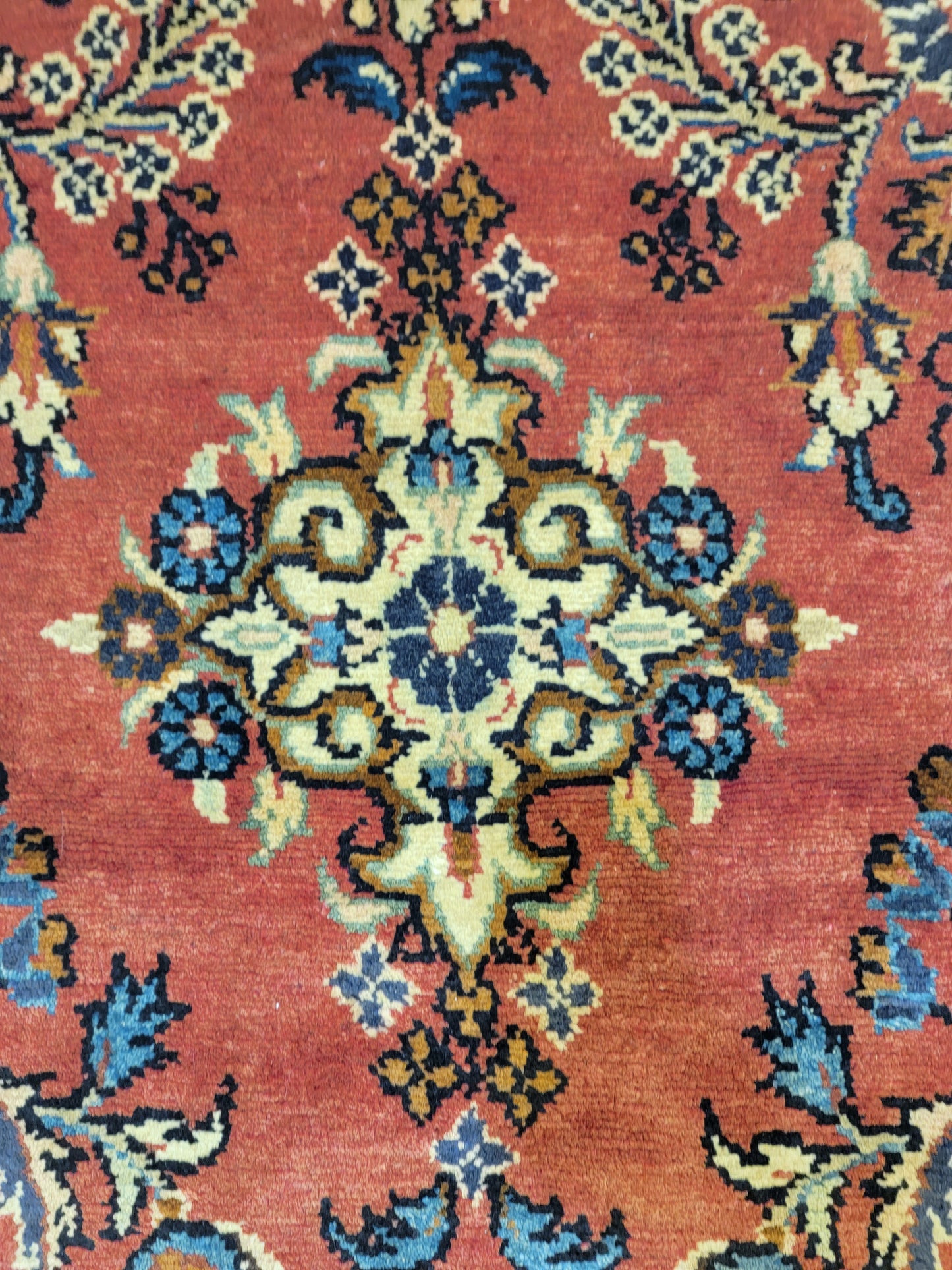 Antique Hand-Knotted Wool Runner Hamedan Borchaloo 3'2" x 18'2"