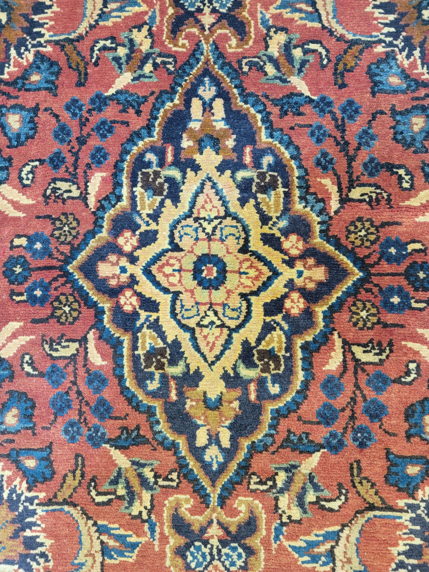Antique Hand-Knotted Wool Runner Hamedan Borchaloo 3'2" x 18'2"