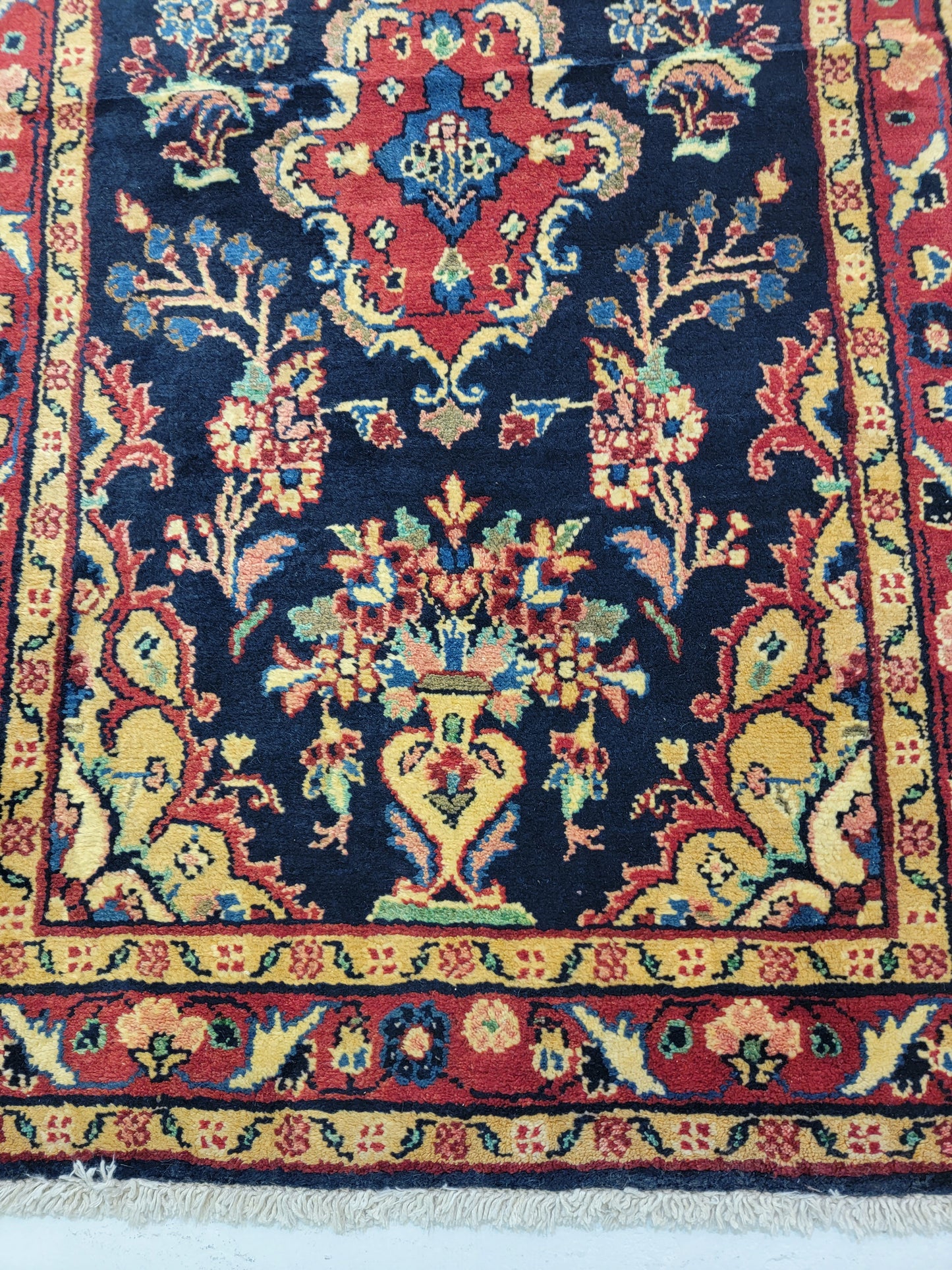 Antique Hand-Knotted Wool Runner Hamedan 2'10" x 20'3"