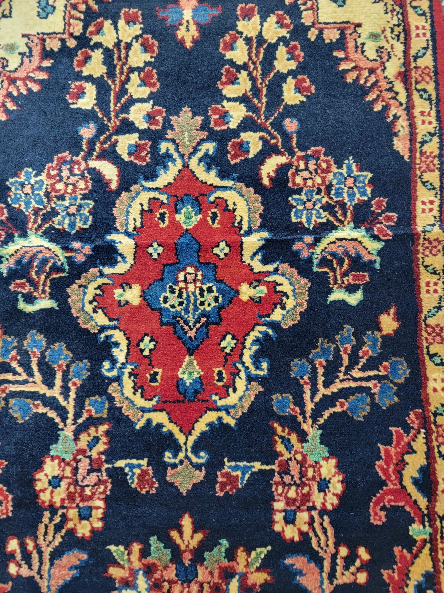 Antique Hand-Knotted Wool Runner Hamedan 2'10" x 20'3"