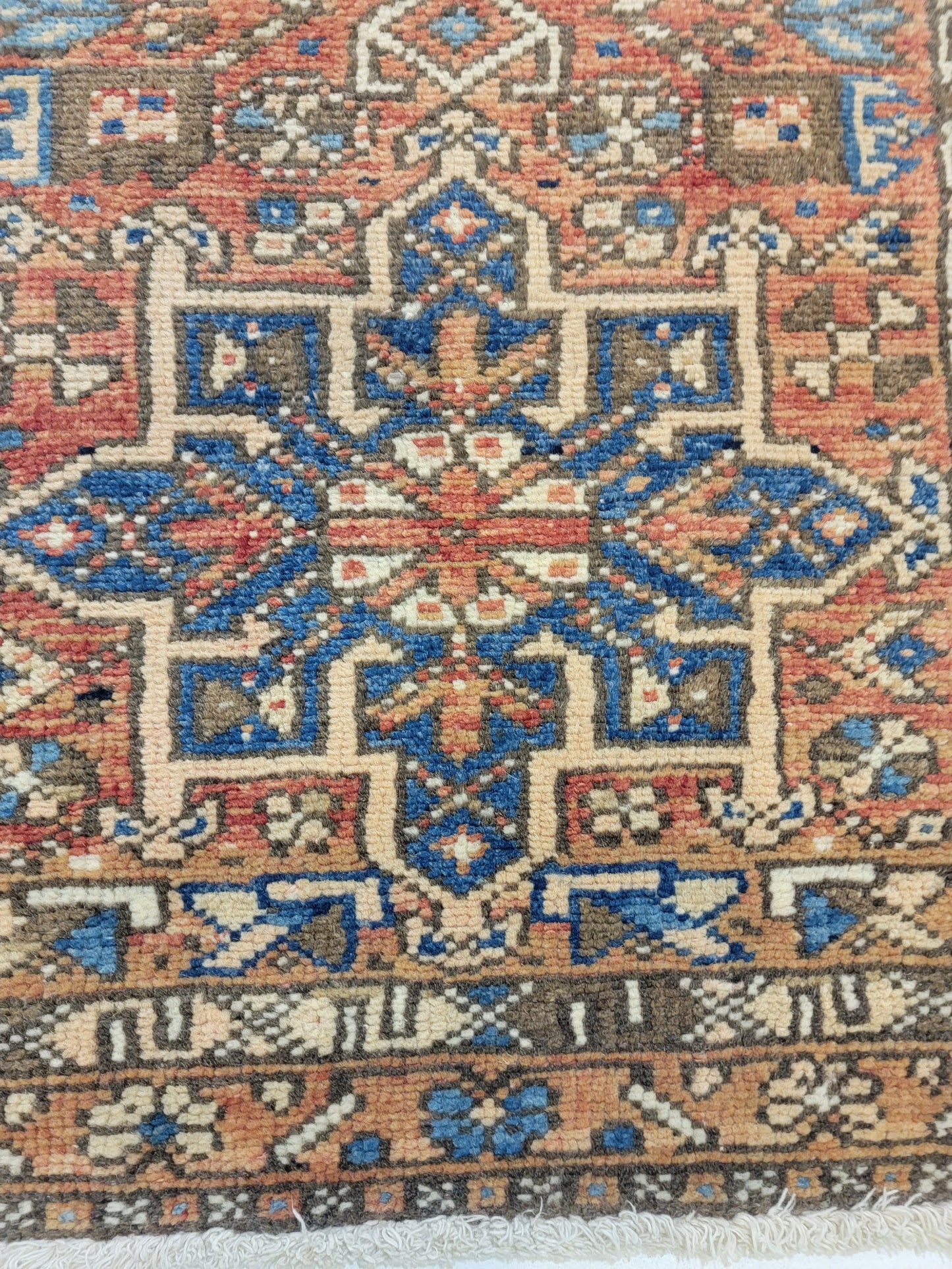 Antique Hand-Knotted Wool Runner Heriz Karajeh 2'2" x 13'8"