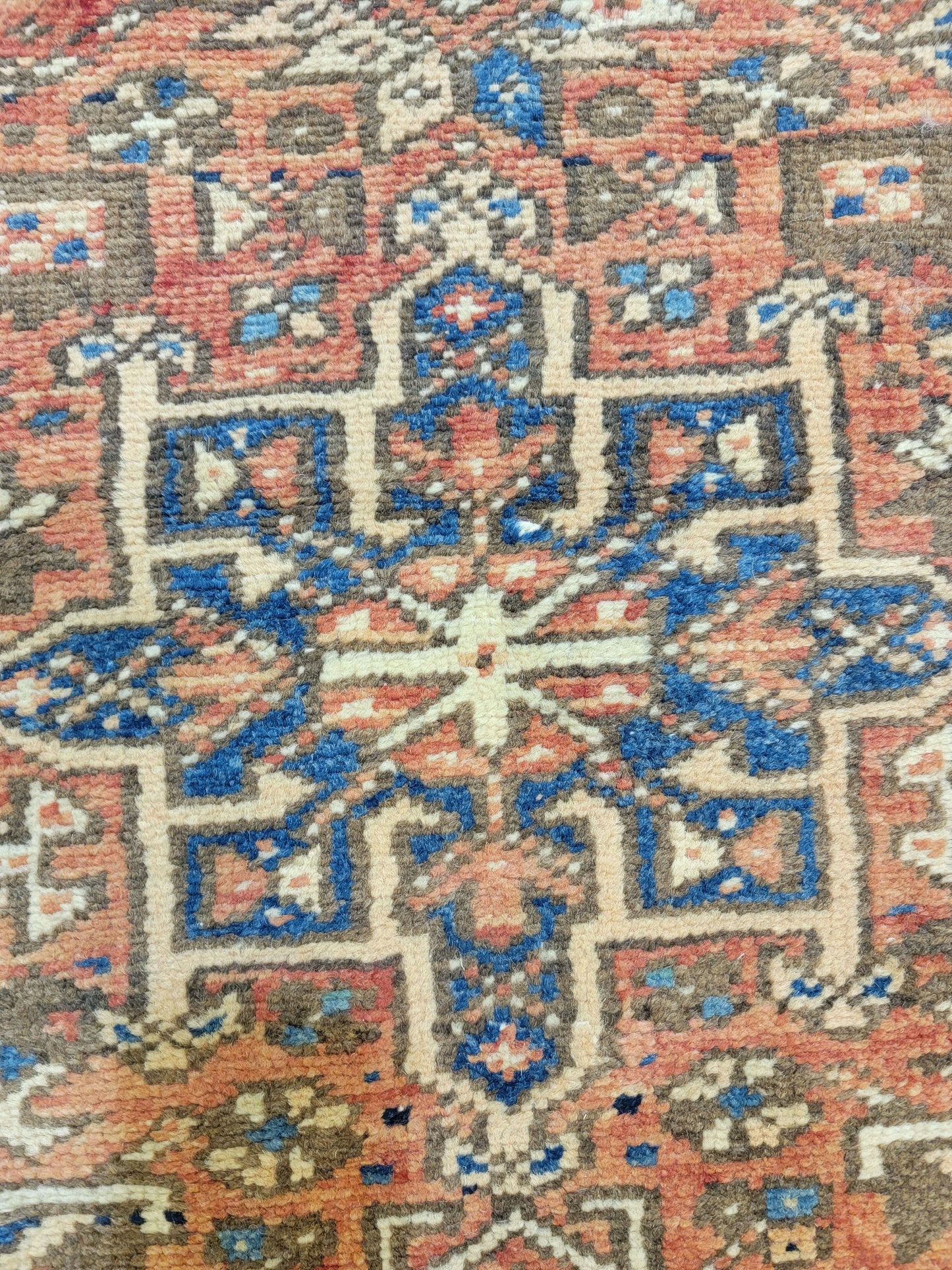 Antique Hand-Knotted Wool Runner Heriz Karajeh 2'2" x 13'8"