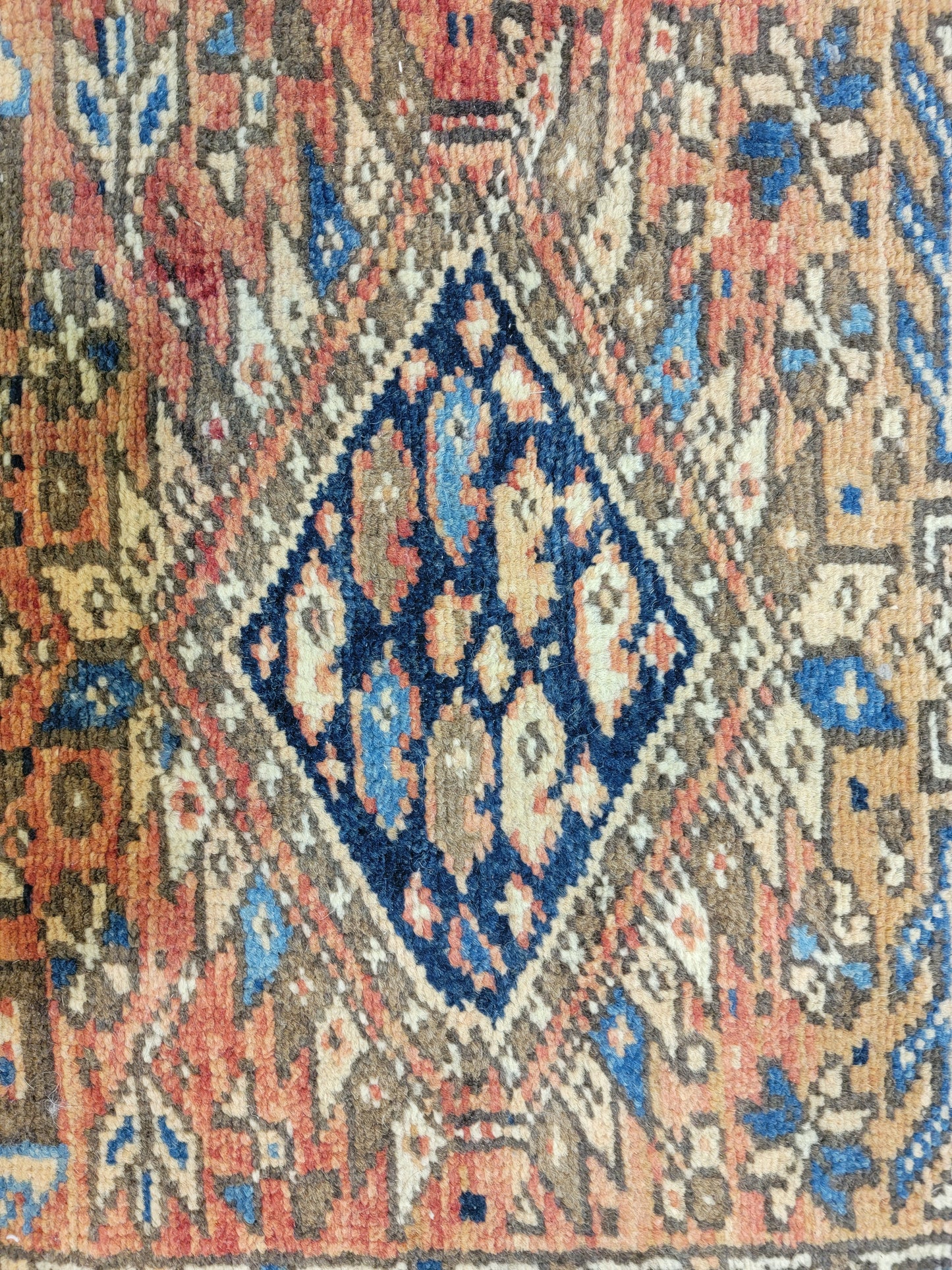 Antique Hand-Knotted Wool Runner Heriz Karajeh 2'2" x 13'8"