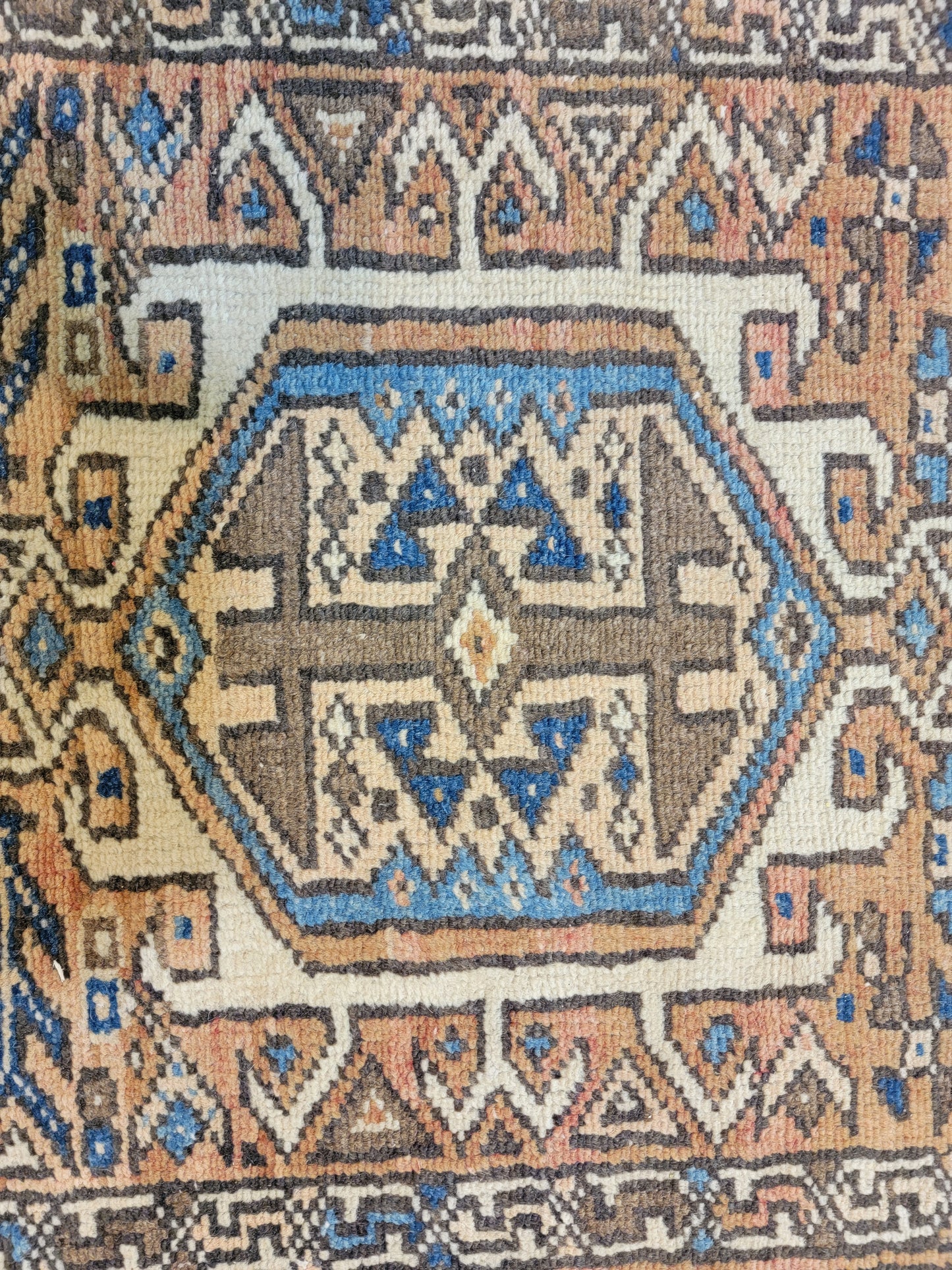 Antique Hand-Knotted Wool Runner Heriz Karajeh 2'2" x 13'8"