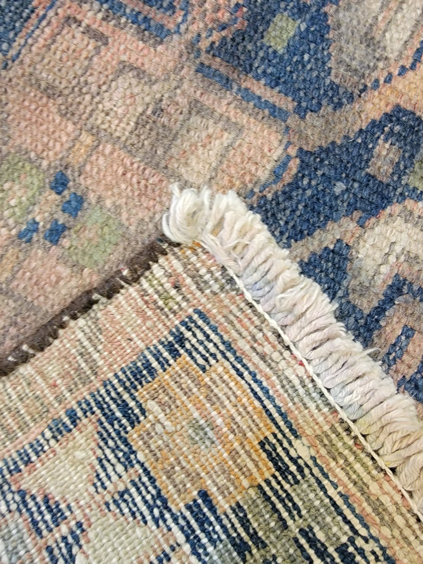 Antique Hand-Knotted Wool Runner Heriz Karajeh 3'3" x 12'10"