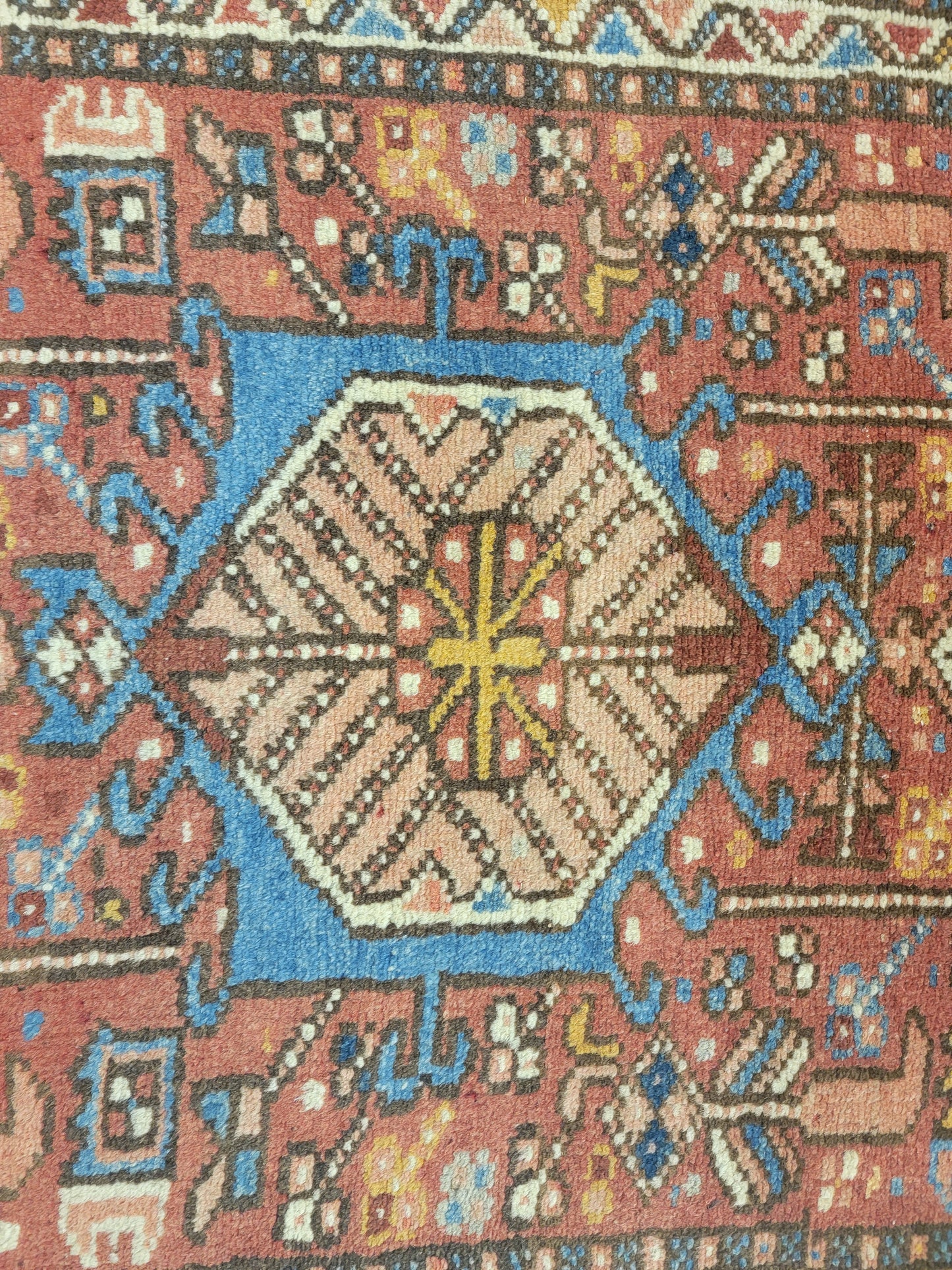 Antique Hand-Knotted Wool Runner Heriz Karajeh 2'2" x 13'9"