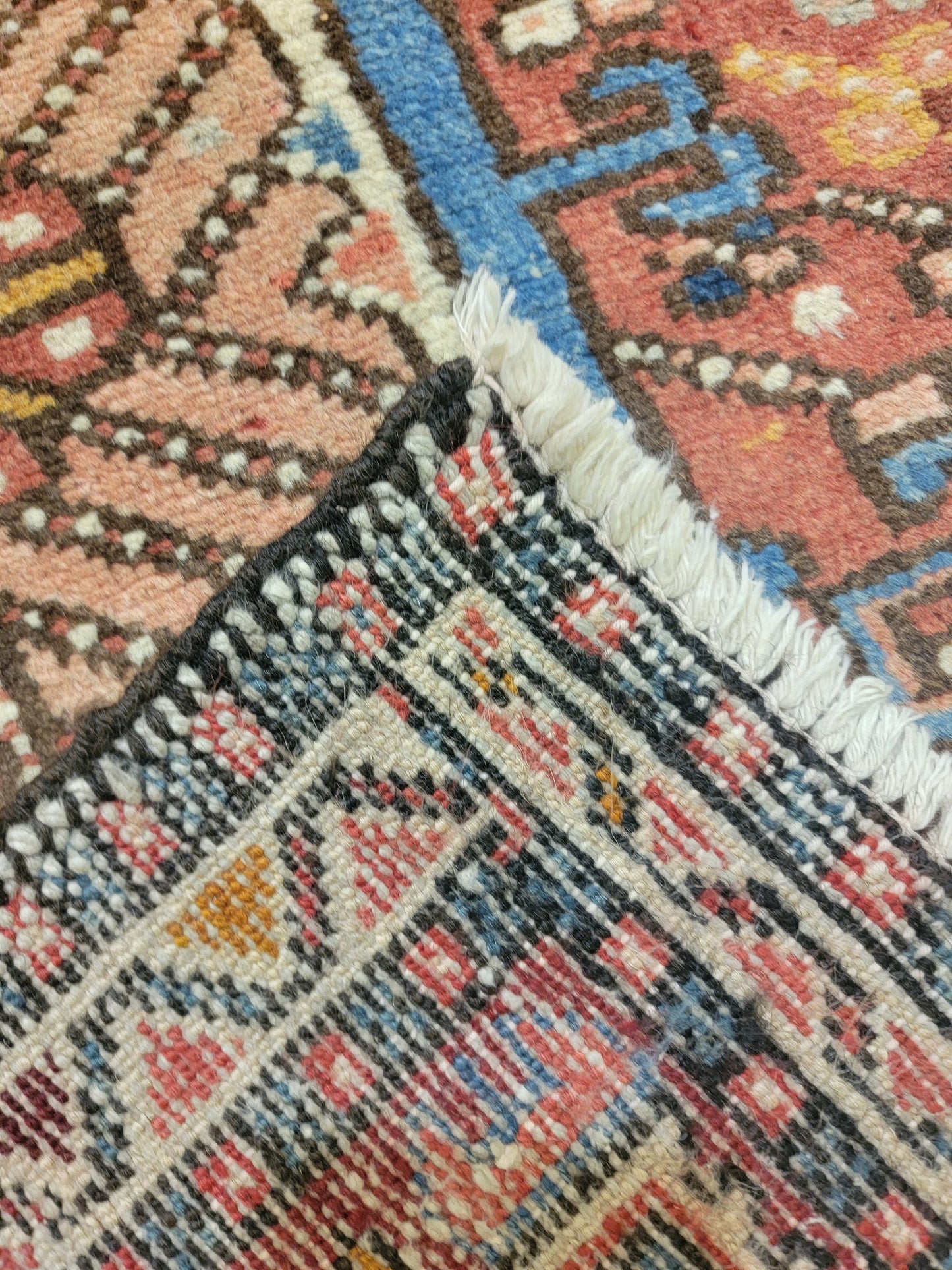 Antique Hand-Knotted Wool Runner Heriz Karajeh 2'2" x 13'9"