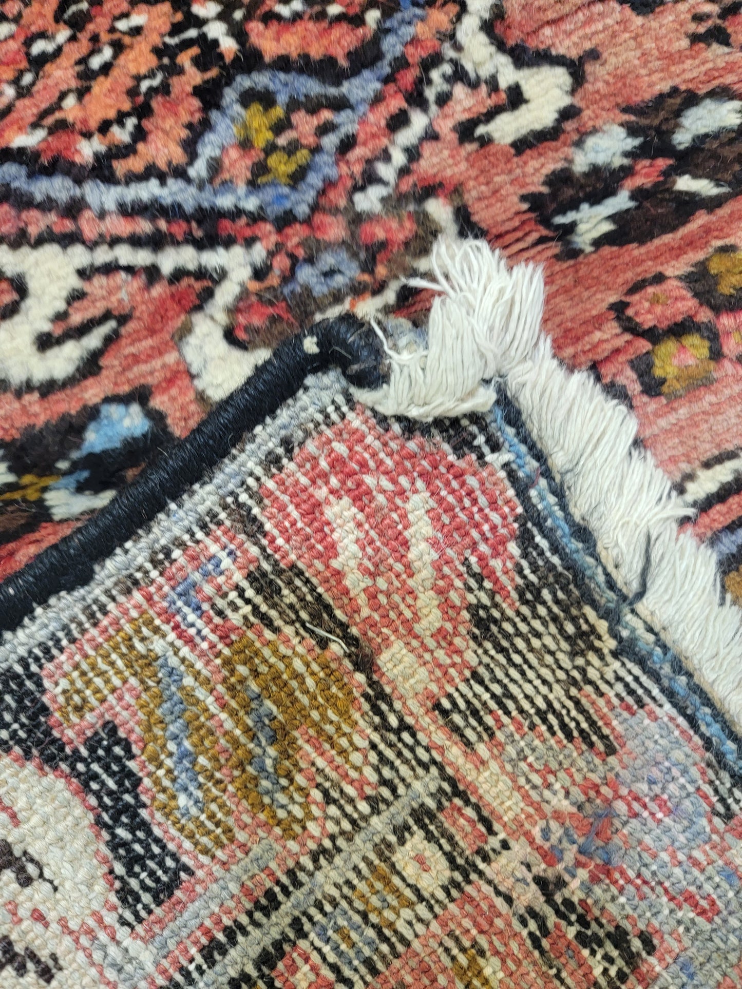 Antique Hand-Knotted Wool Runner Heriz Karajeh 2'2" x 12'1"