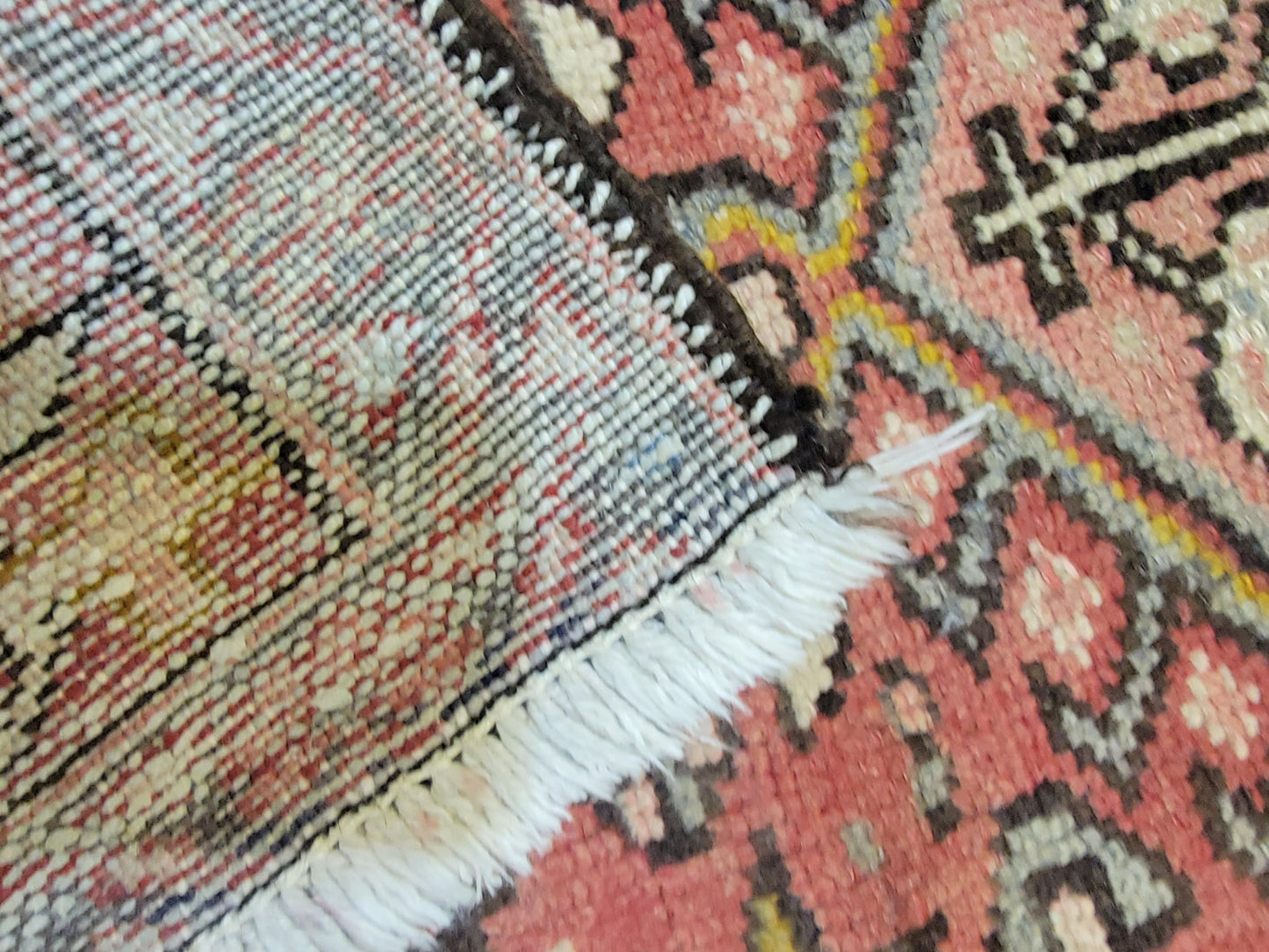 Antique Hand-Knotted Wool Runner Heriz Karajeh 2'2" x 12'7"