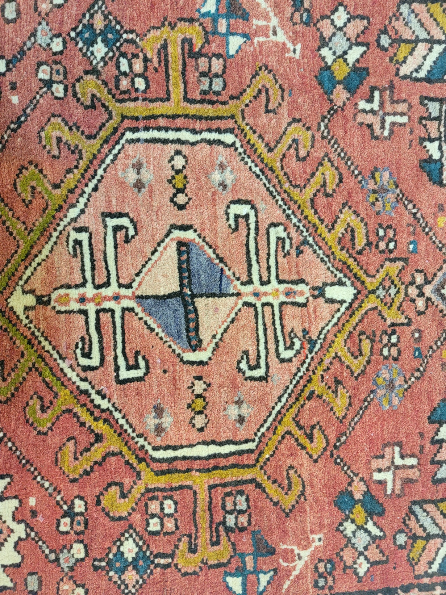 Antique Hand-Knotted Wool Runner Heriz Karajeh 2'8" x 12'8"