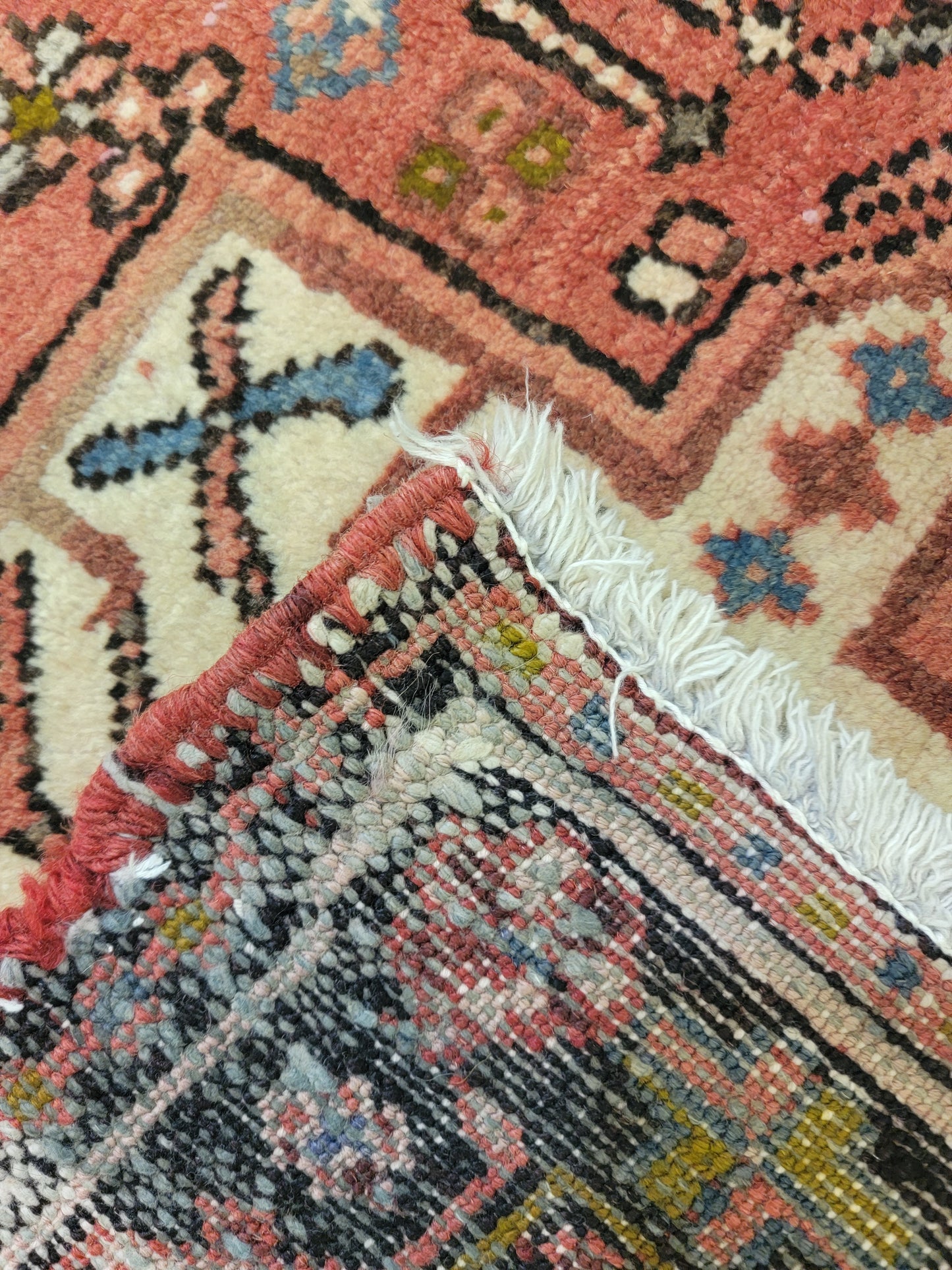 Antique Hand-Knotted Wool Runner Heriz Karajeh 2'8" x 12'8"