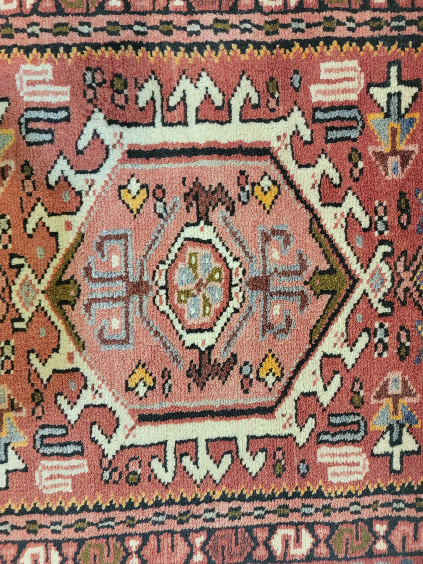 Antique Hand-Knotted Wool Runner Heriz Karajeh 2'3" x 13'2"