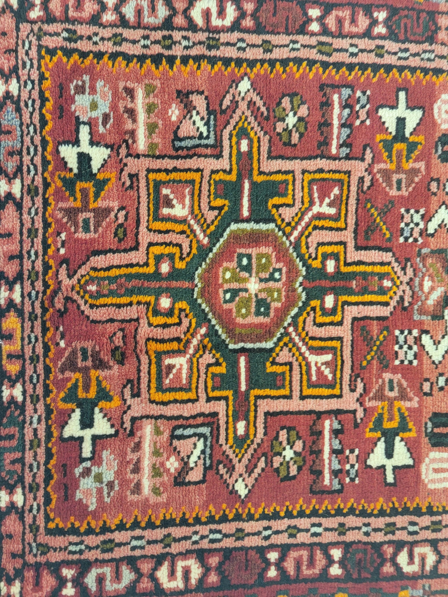 Antique Hand-Knotted Wool Runner Heriz Karajeh 2'3" x 13'2"