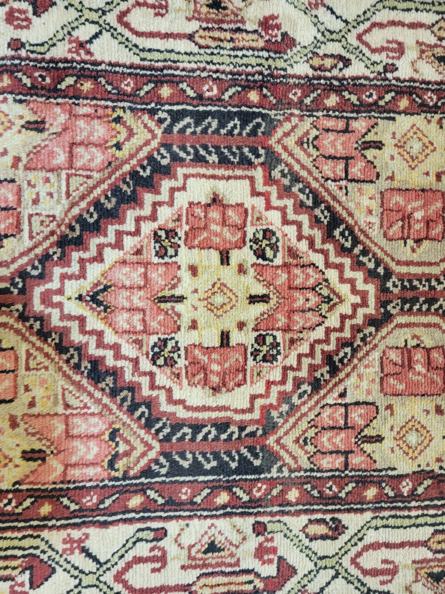 Antique Hand-Knotted Wool Runner Angeles Hamedan 2'8" x 13'7"