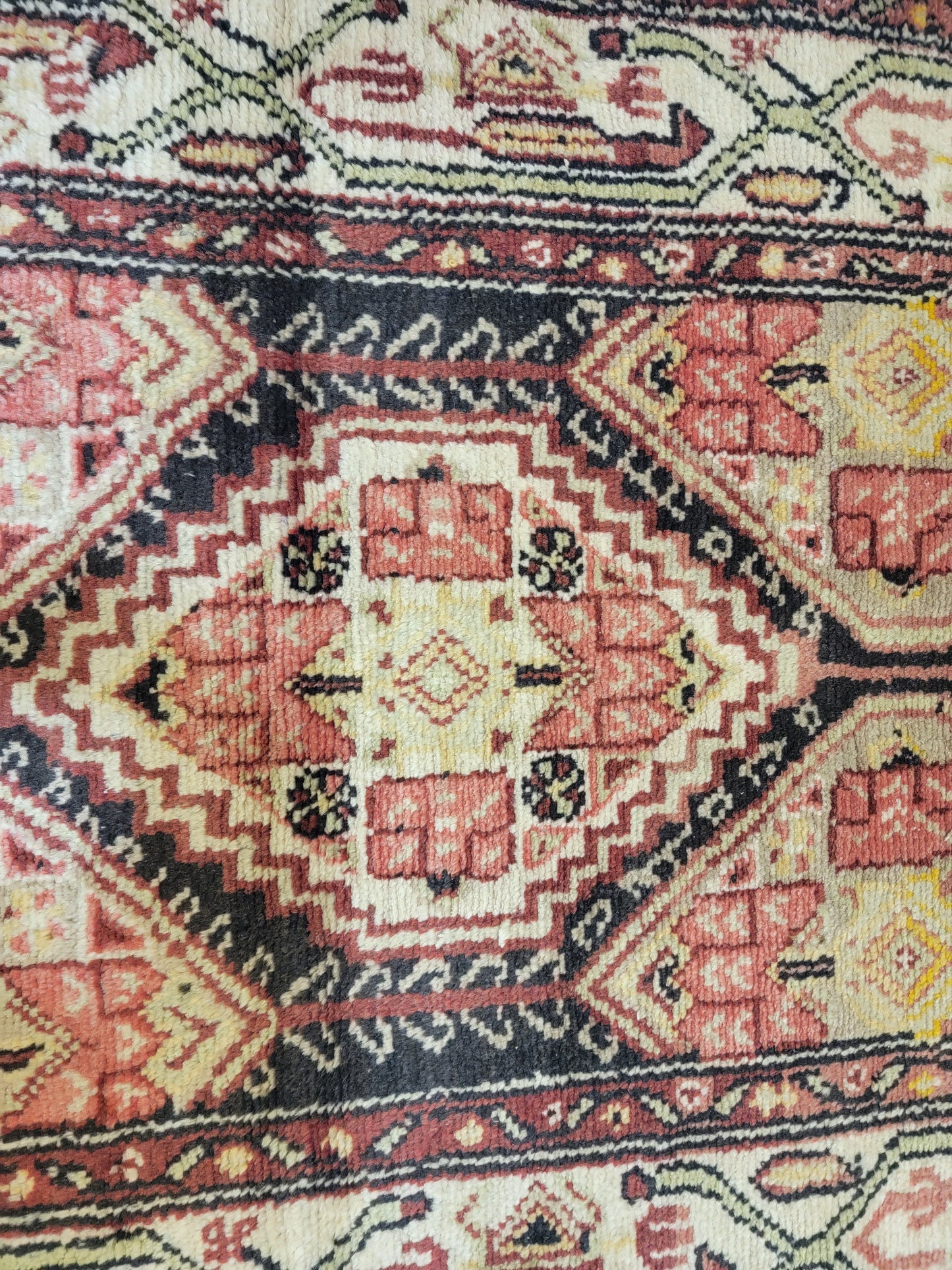 Antique Hand-Knotted Wool Runner Angeles Hamedan 2'8" x 13'7"