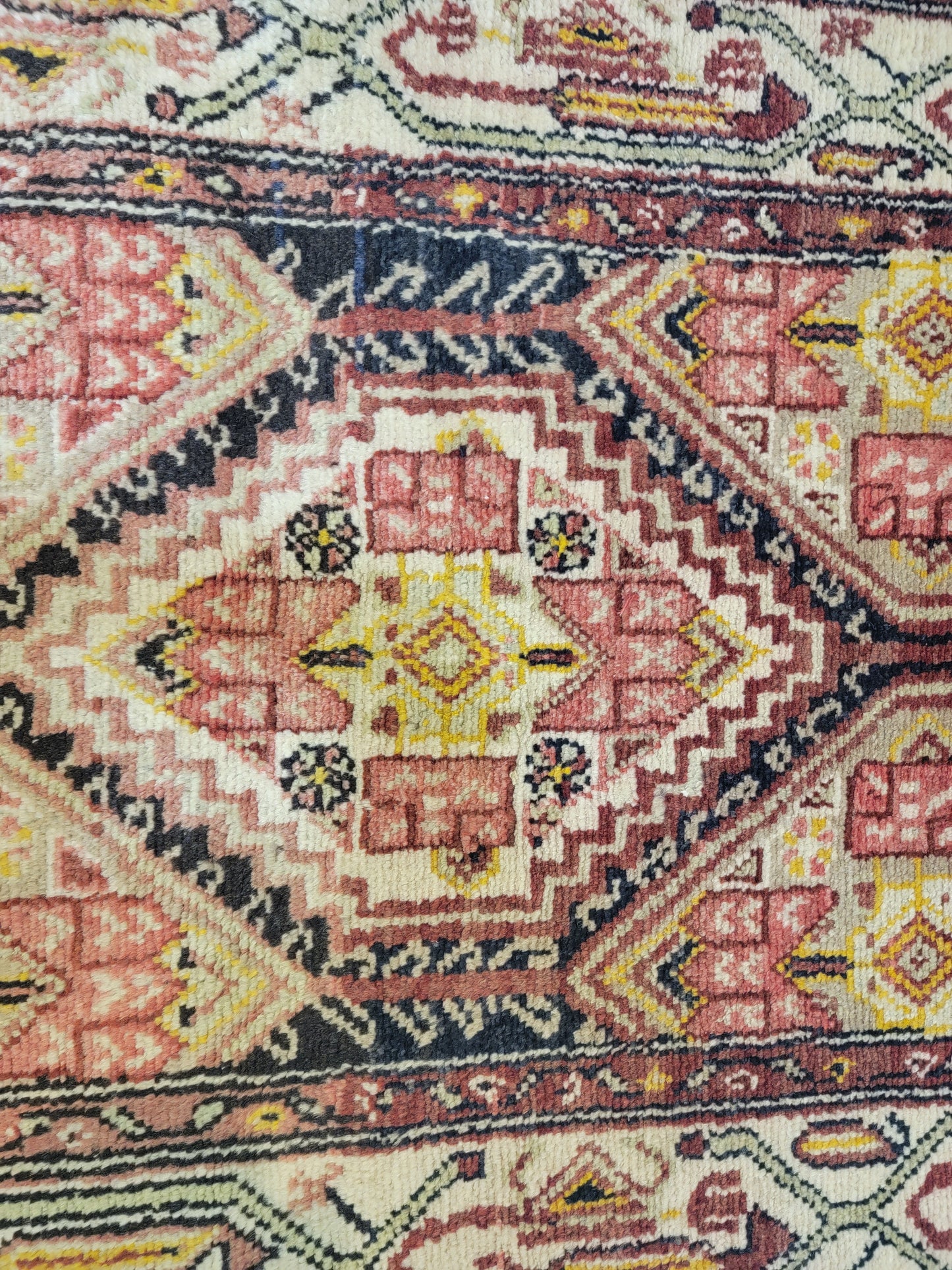 Antique Hand-Knotted Wool Runner Angeles Hamedan 2'8" x 13'7"