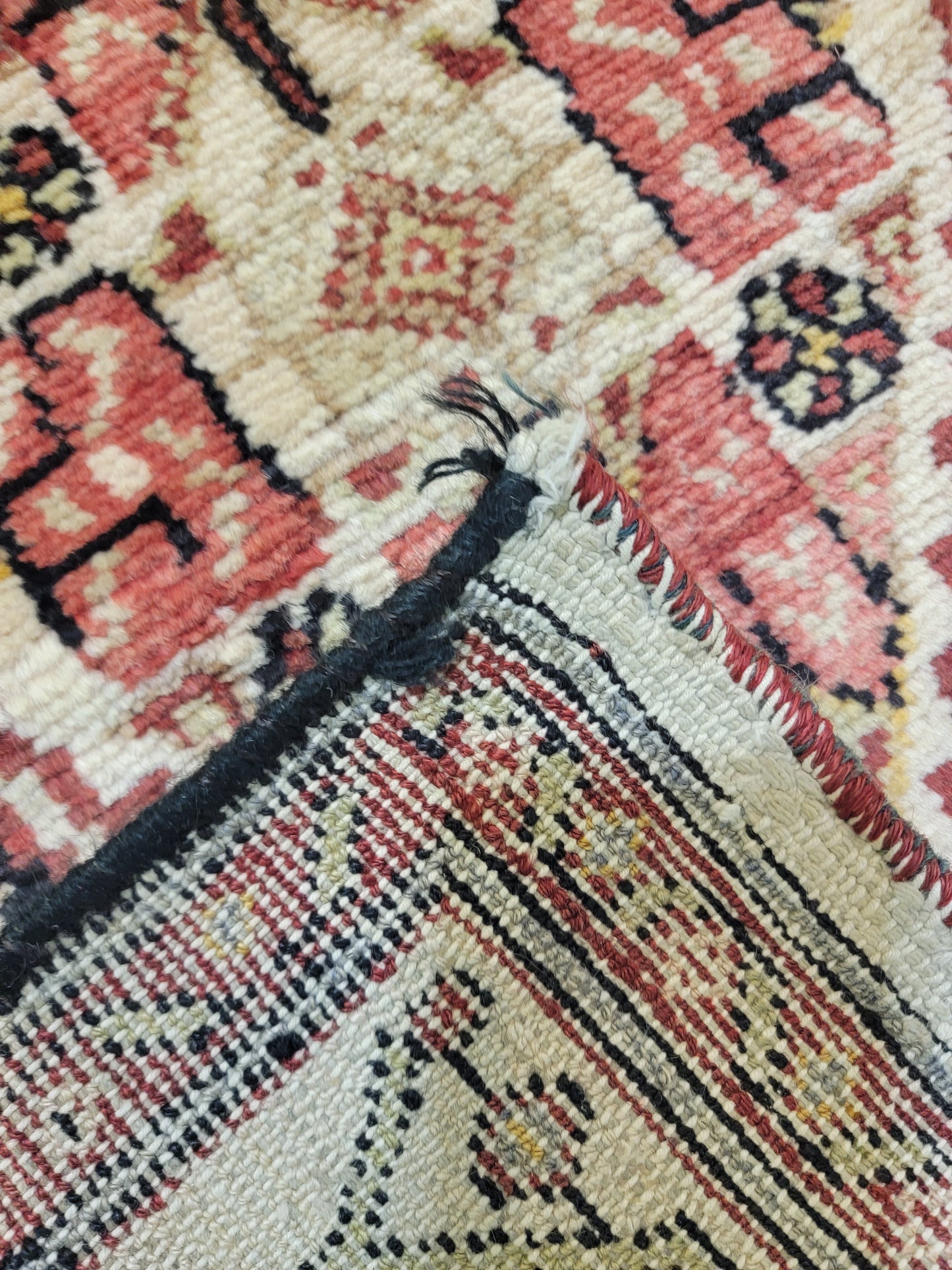 Antique Hand-Knotted Wool Runner Angeles Hamedan 2'8" x 13'7"