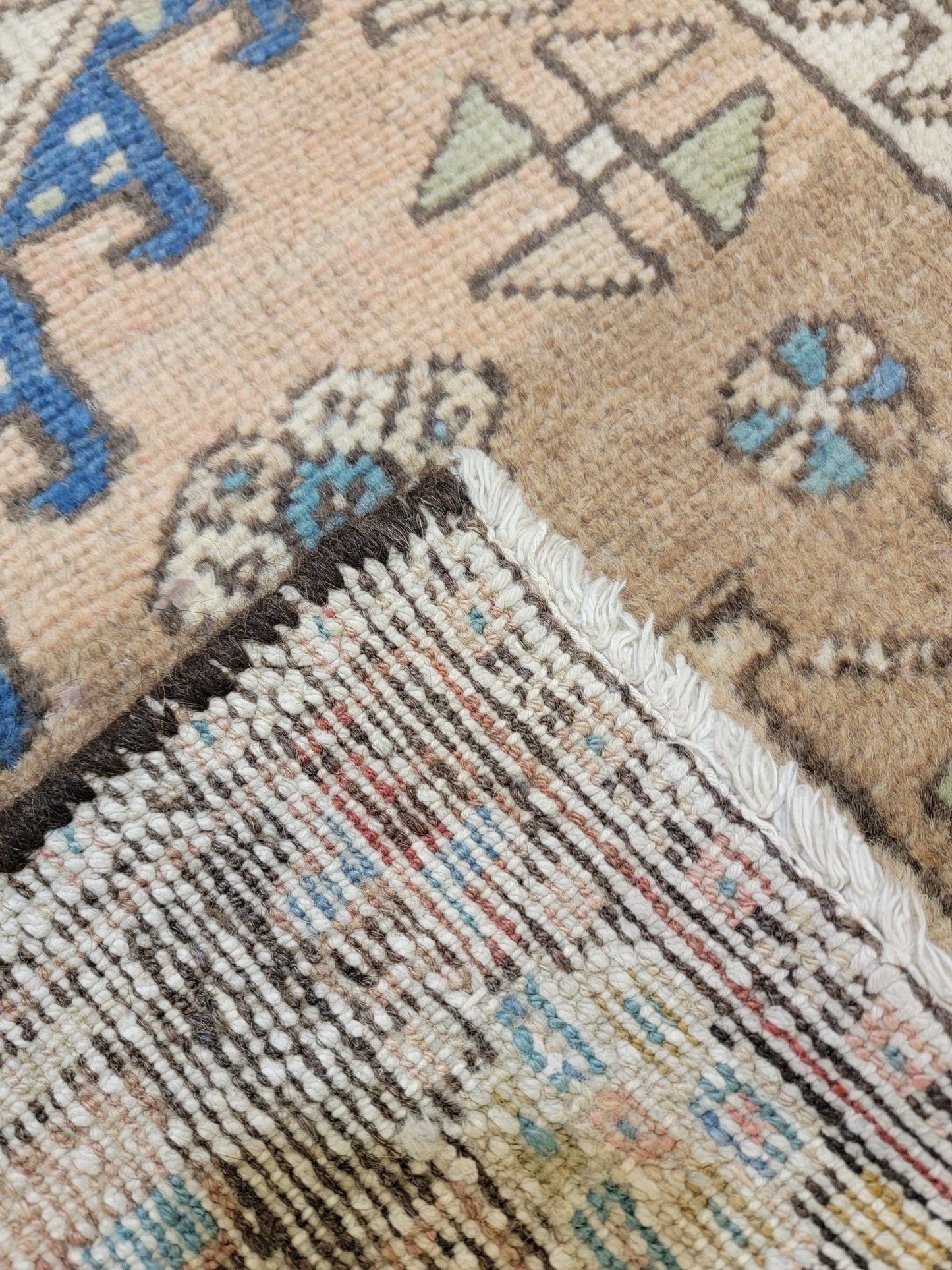 Antique Hand-Knotted Wool Runner Heriz Karajeh 2'10" x 11'10"