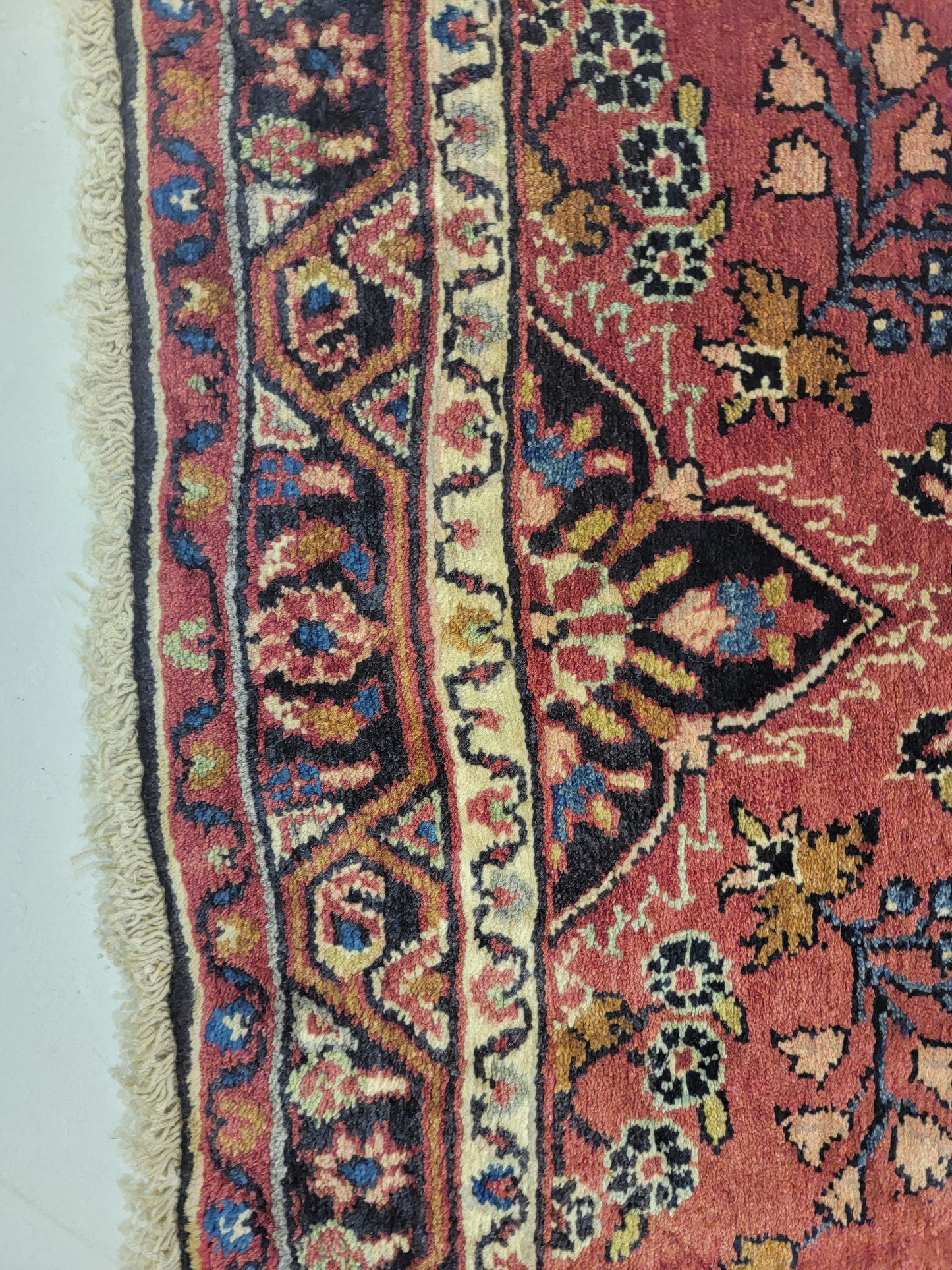 Antique Hand-Knotted Wool Runner Hamedan Rudbar 2'9" x 12'9"
