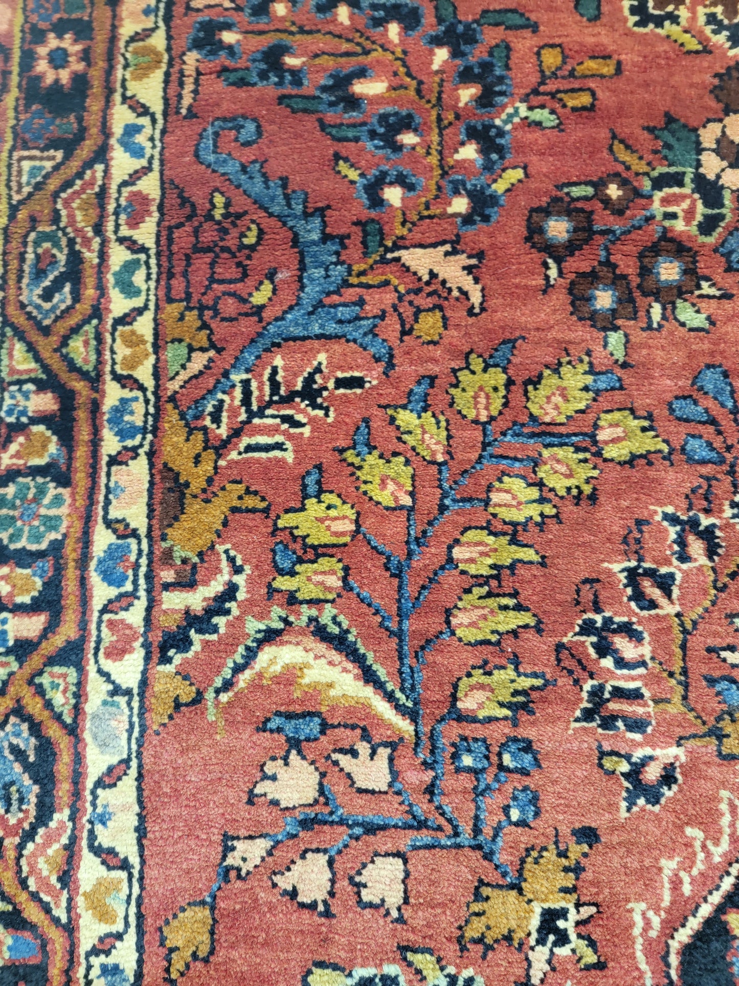 Antique Hand-Knotted Wool Runner Hamedan Rudbar 2'9" x 12'9"