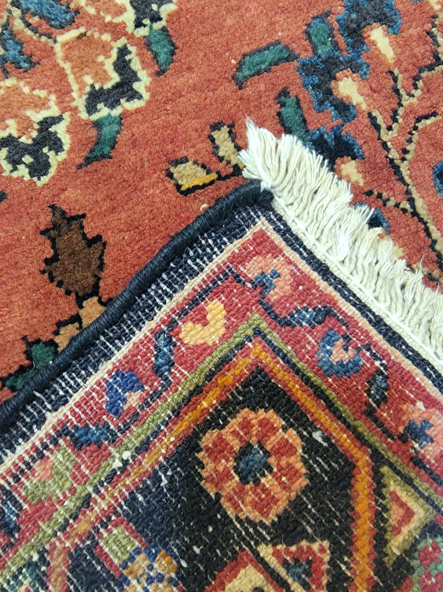 Antique Hand-Knotted Wool Runner Hamedan Rudbar 2'9" x 12'9"