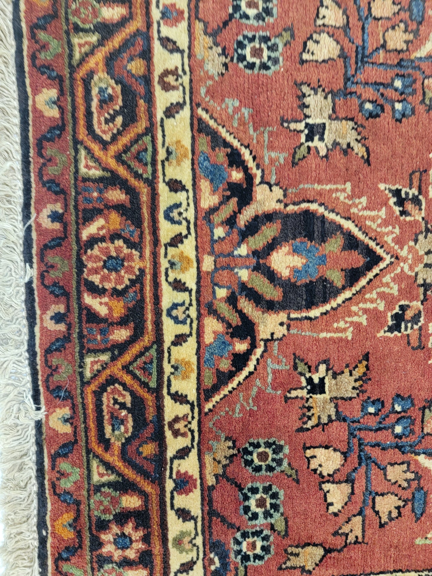 Antique Hand-Knotted Wool Runner Hamedan Rudbar 2'9" x 12'9"