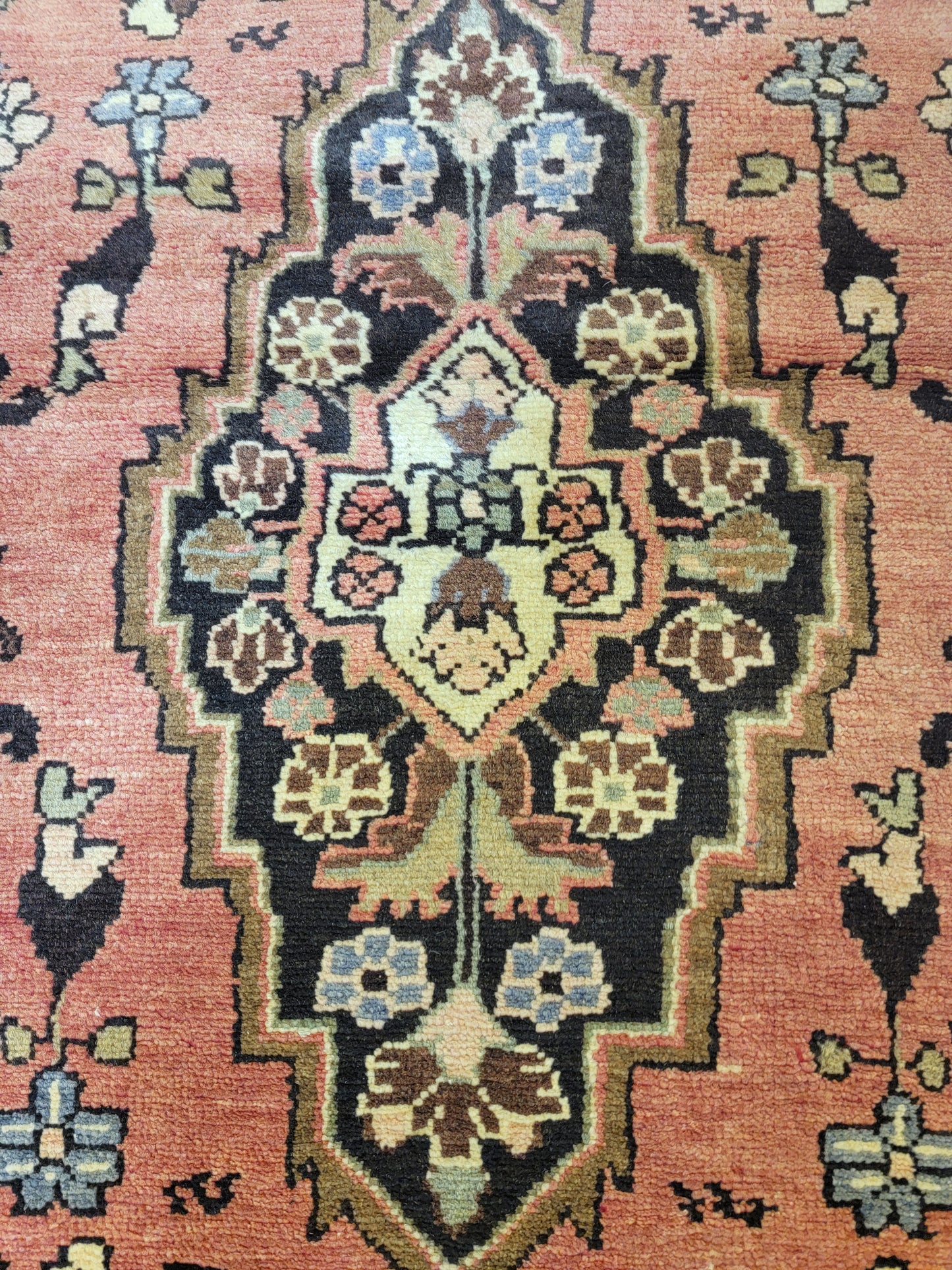 Antique Hand-Knotted Wool Runner Hamedan Rudbar 2'9" x 13'8"