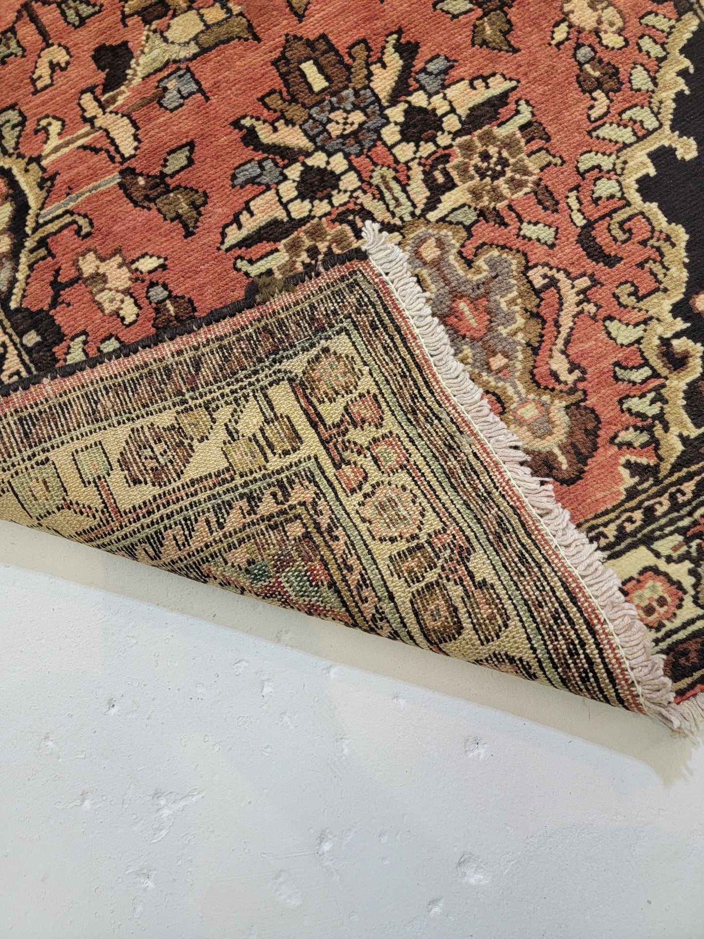 Antique Hand-Knotted Wool Runner Hamedan Rudbar 2'9" x 13'8"