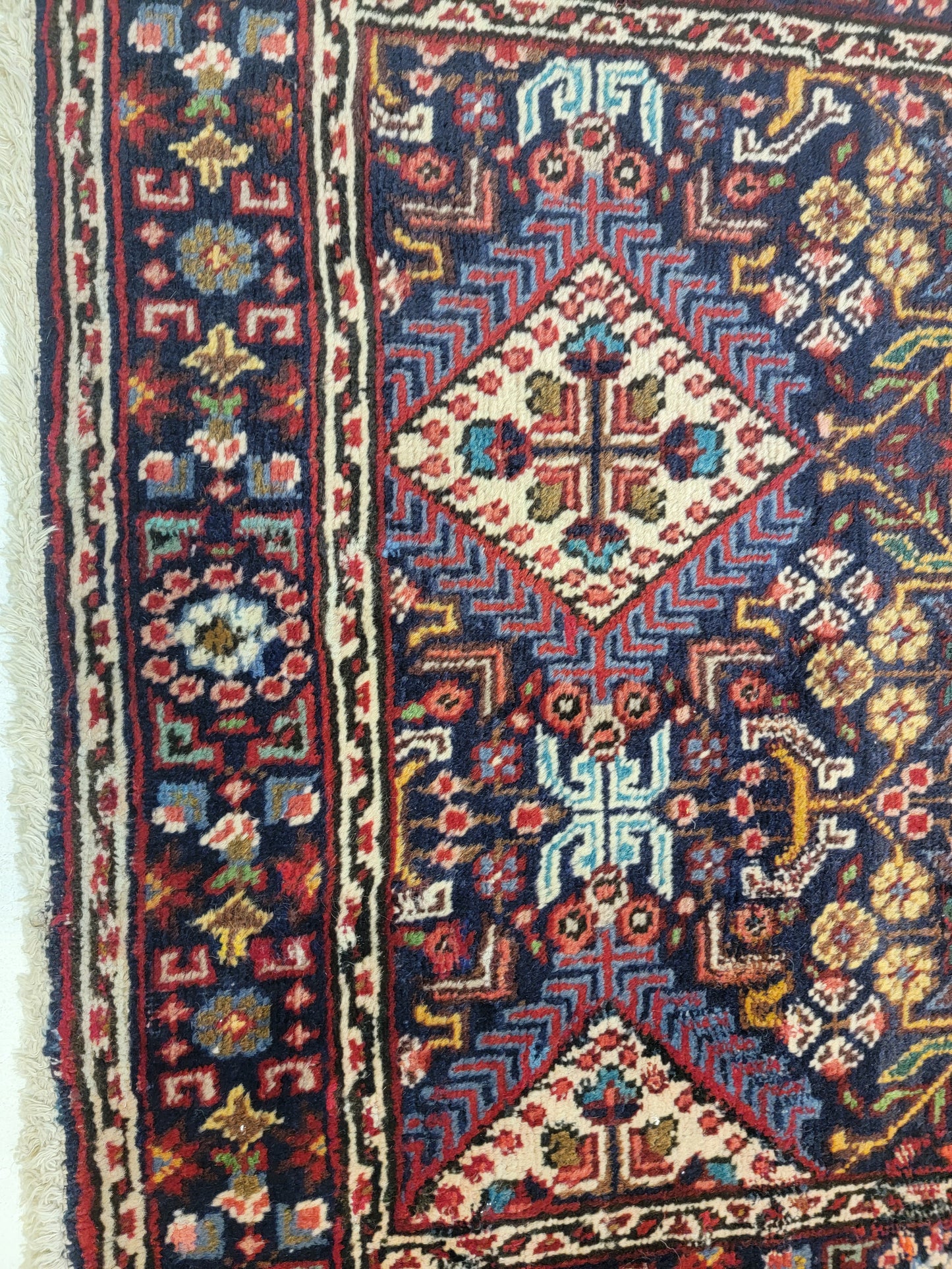Antique Hand-Knotted Wool Runner Tabriz 2'10" x 12'8"