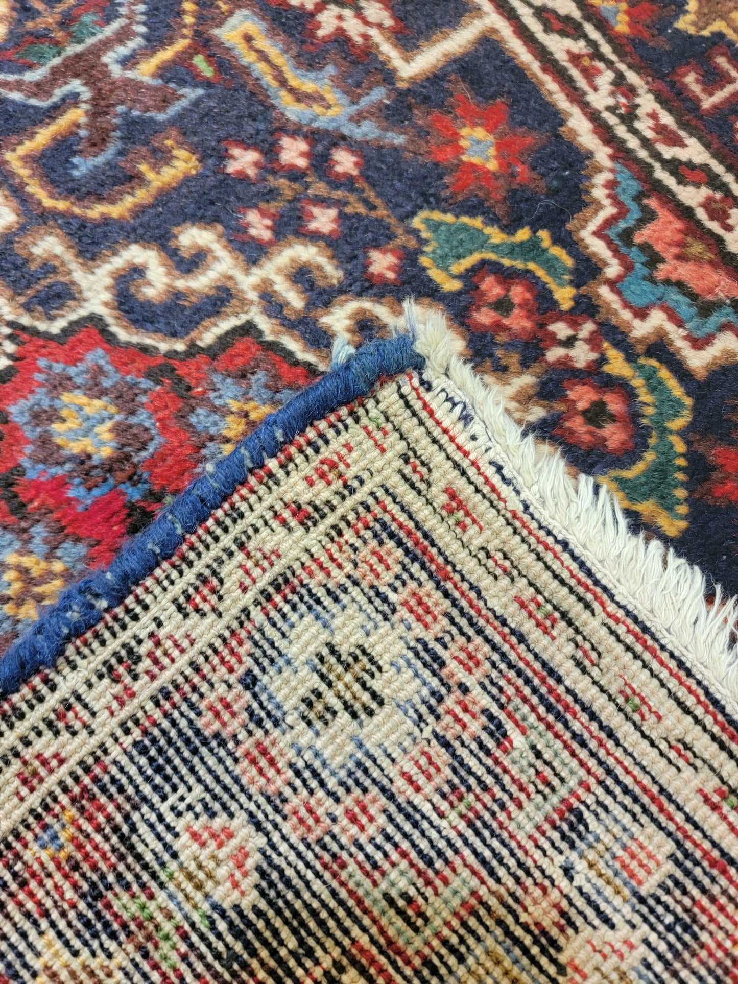 Antique Hand-Knotted Wool Runner Tabriz 2'10" x 12'8"