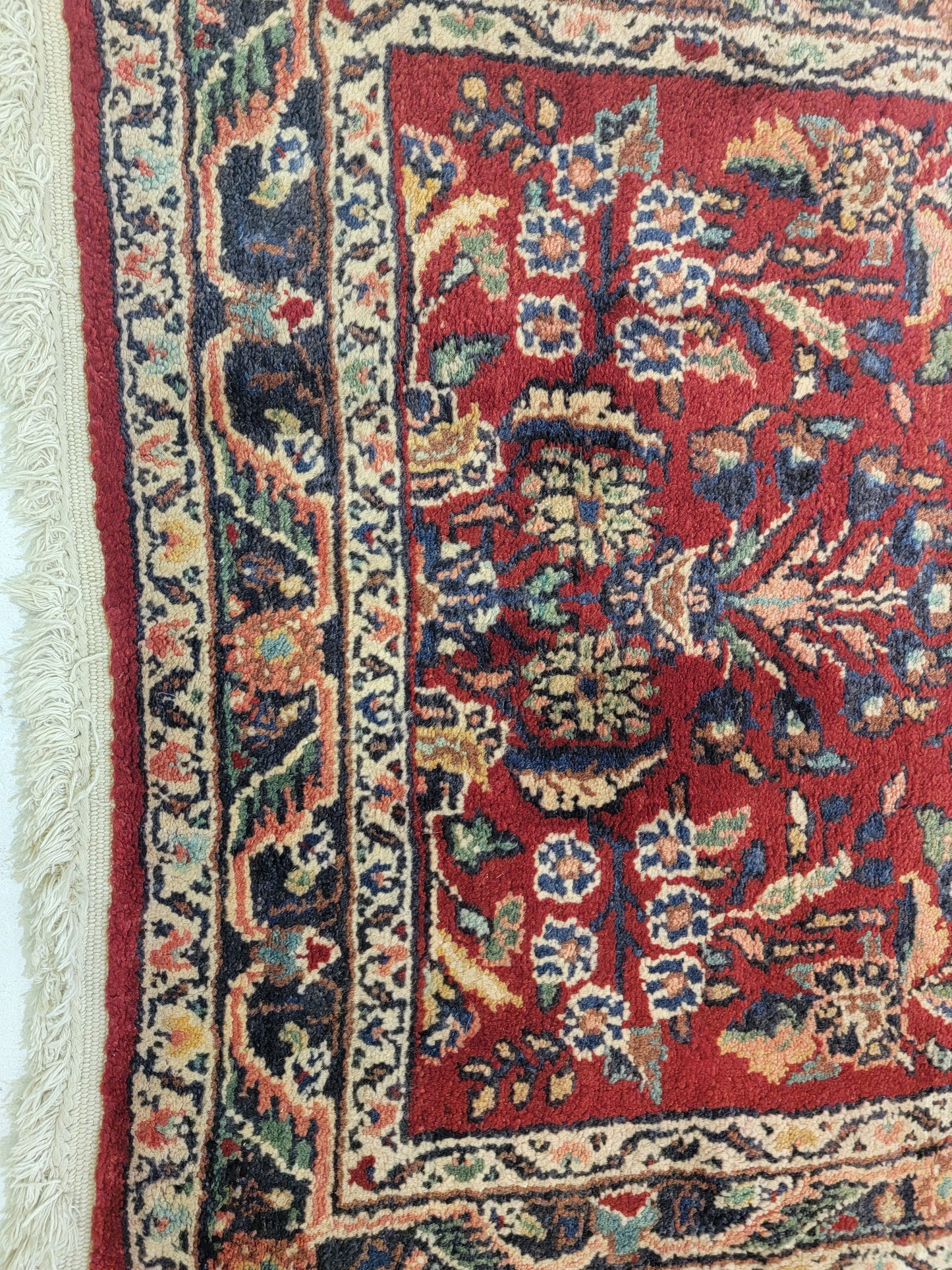 Antique Hand-Knotted Wool Runner Hamedan Rudbar 2'9" x 13'7"