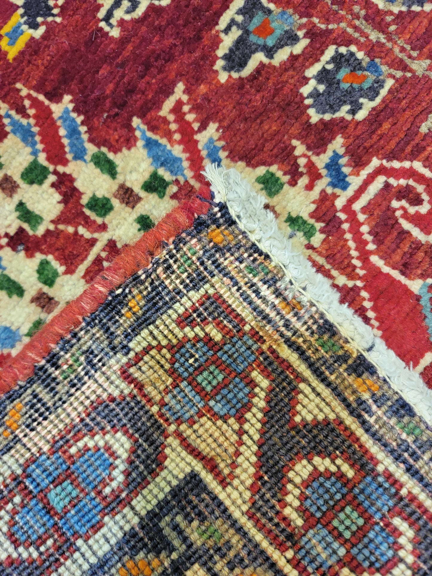 Antique Hand-Knotted Wool Runner Bijar 3'3" x 10'2"