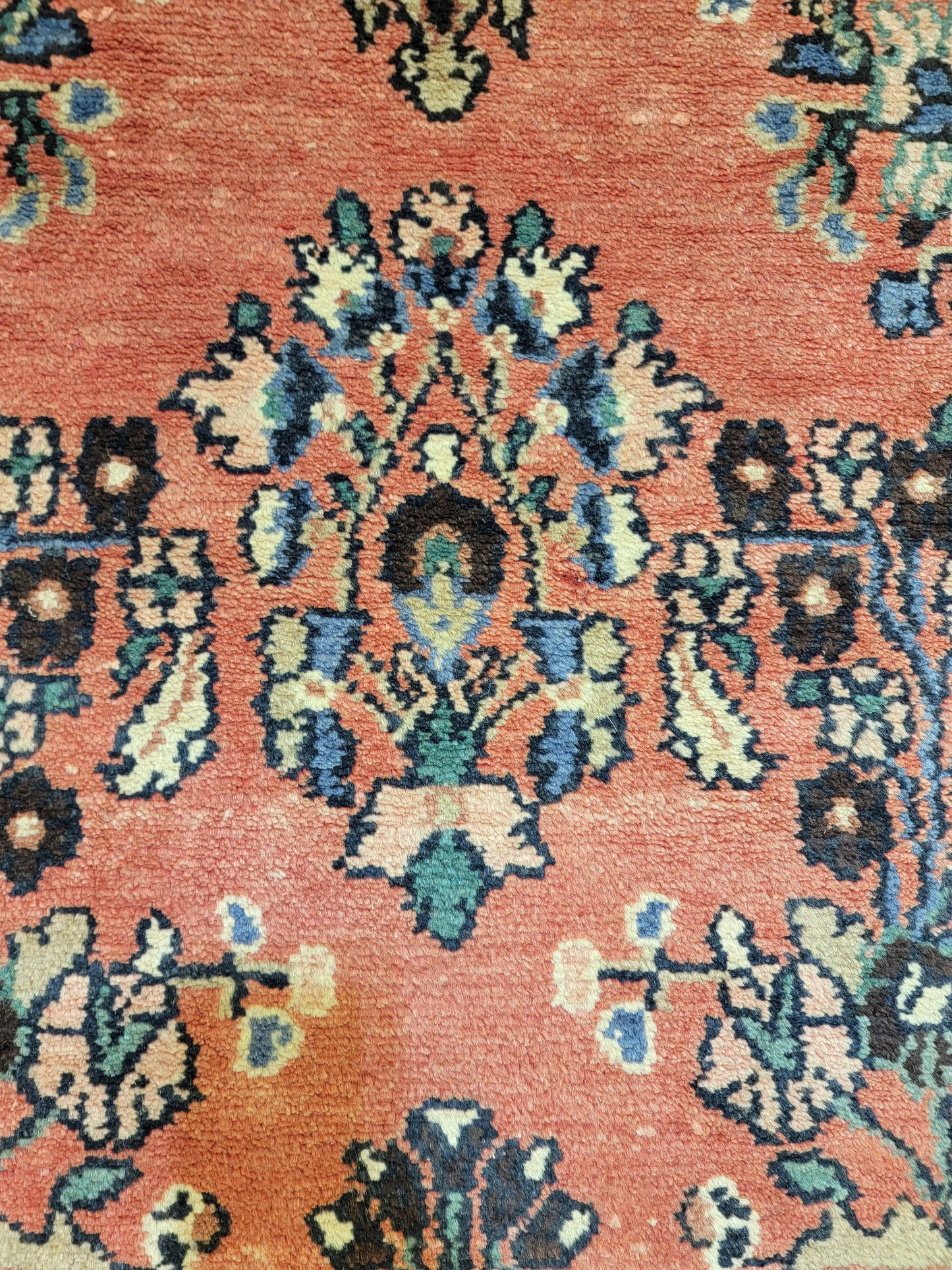 Antique Hand-Knotted Wool Runner Lilian 3'5" x 10'2"