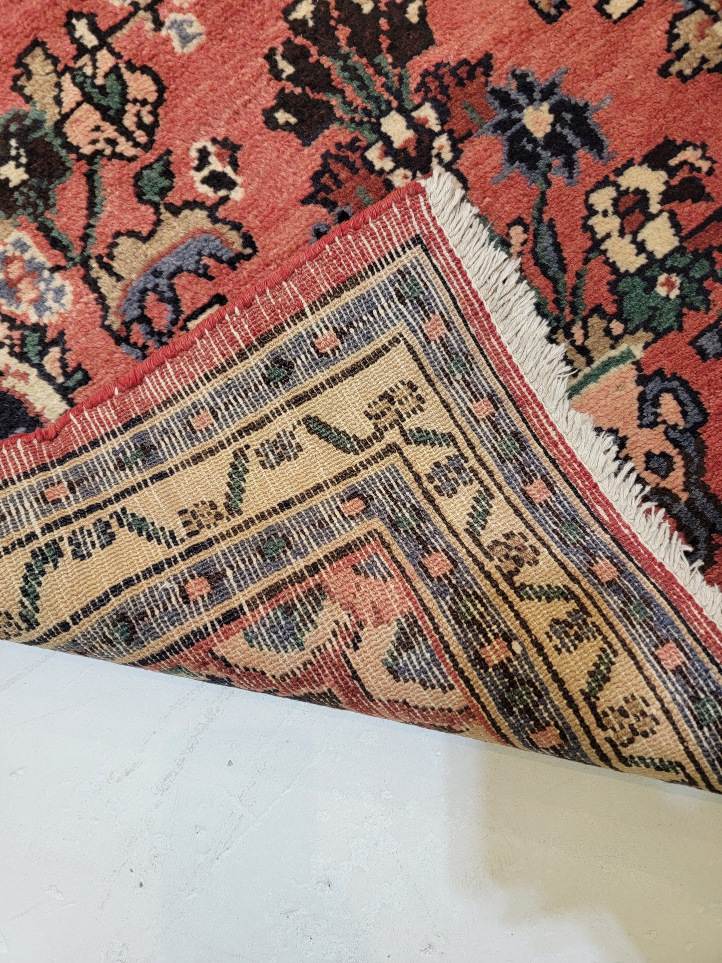 Antique Hand-Knotted Wool Runner Lilian 3'5" x 10'2"