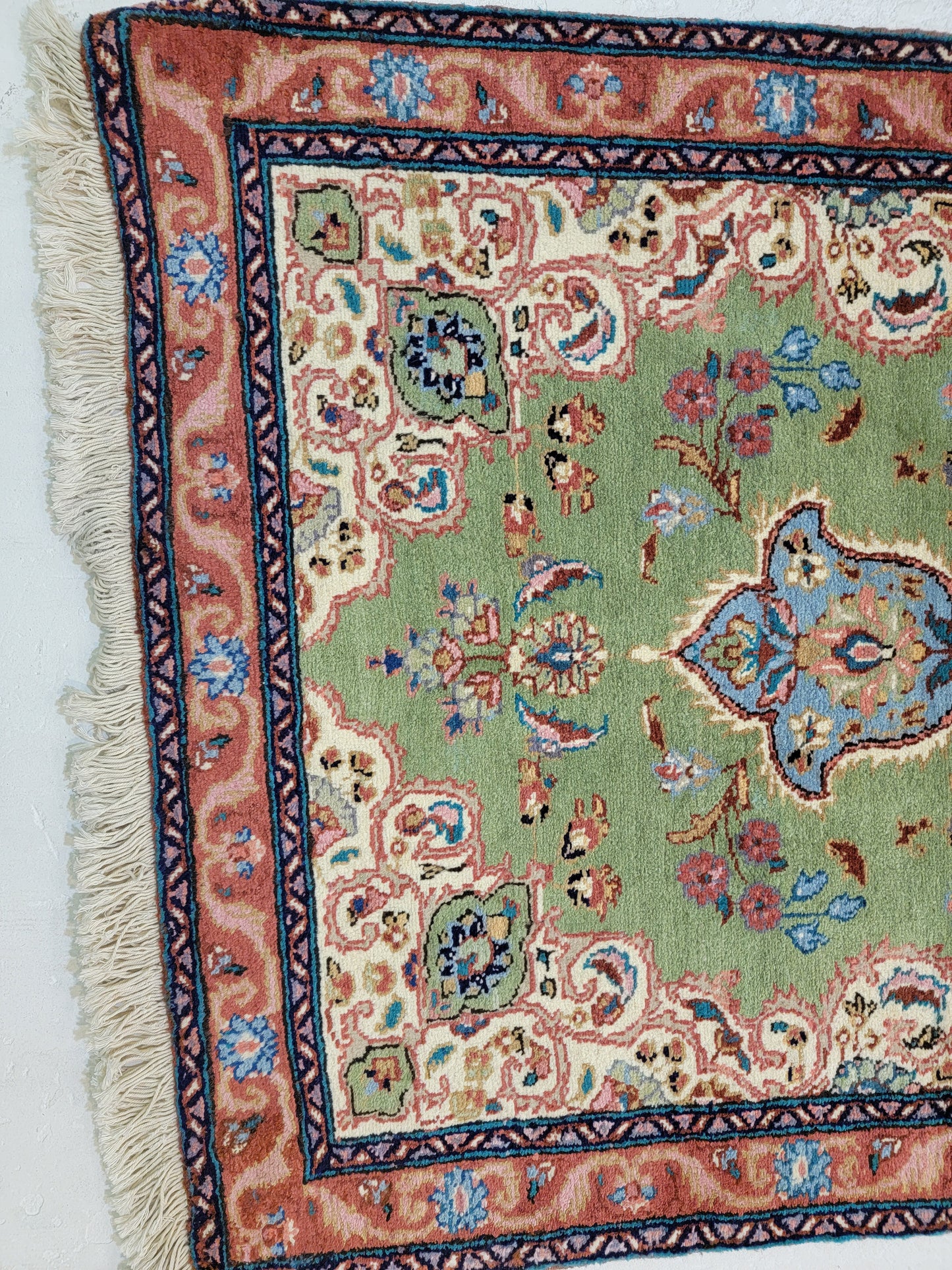 Hand-Knotted Wool Runner Antique Sarouk 2'11" x 16'3"