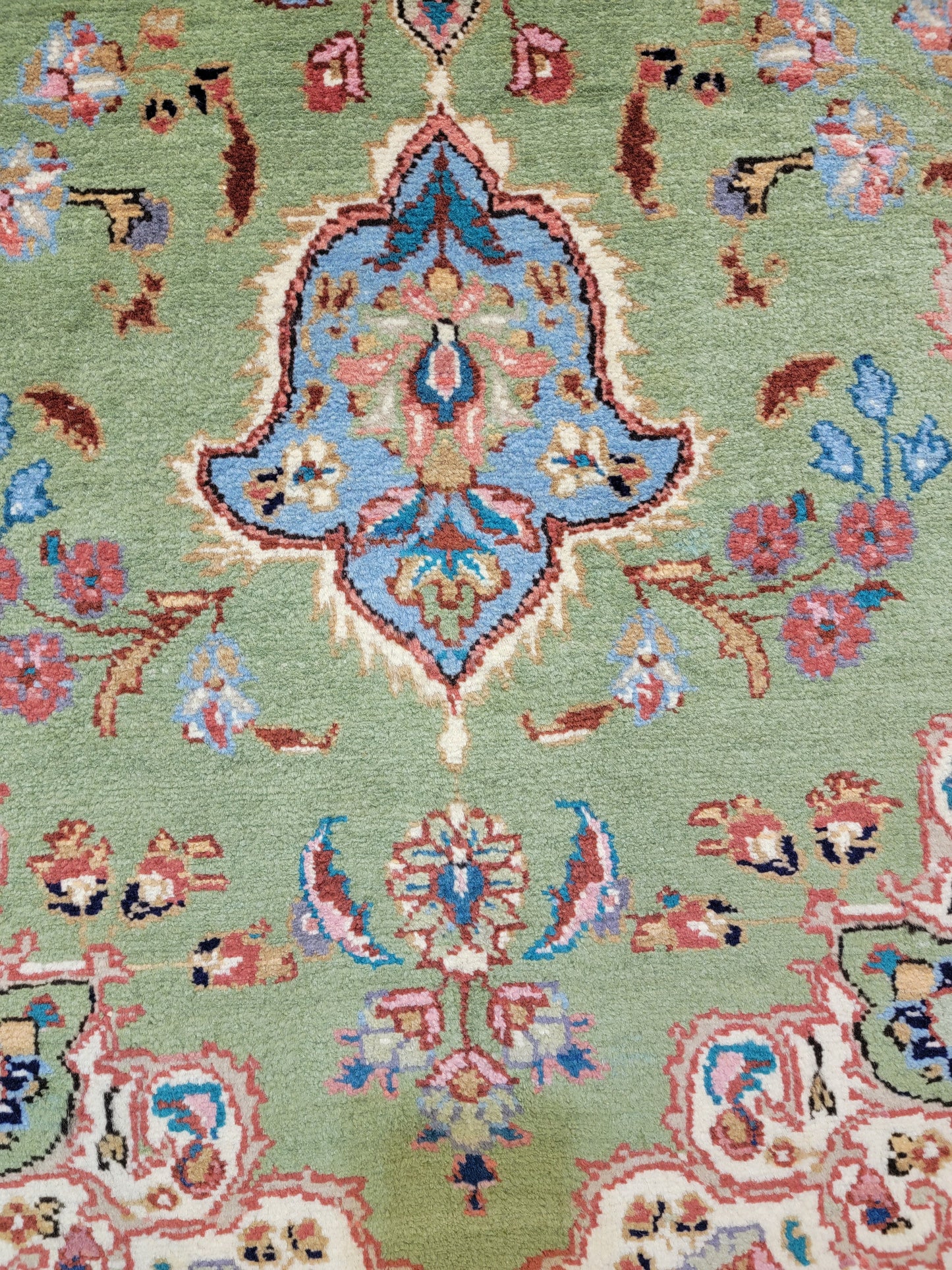 Hand-Knotted Wool Runner Antique Sarouk 2'11" x 16'3"