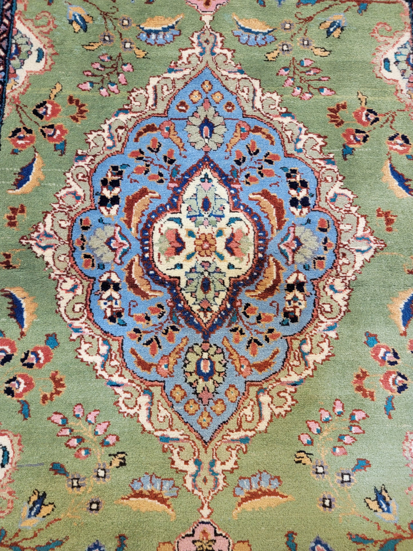 Hand-Knotted Wool Runner Antique Sarouk 2'11" x 16'3"