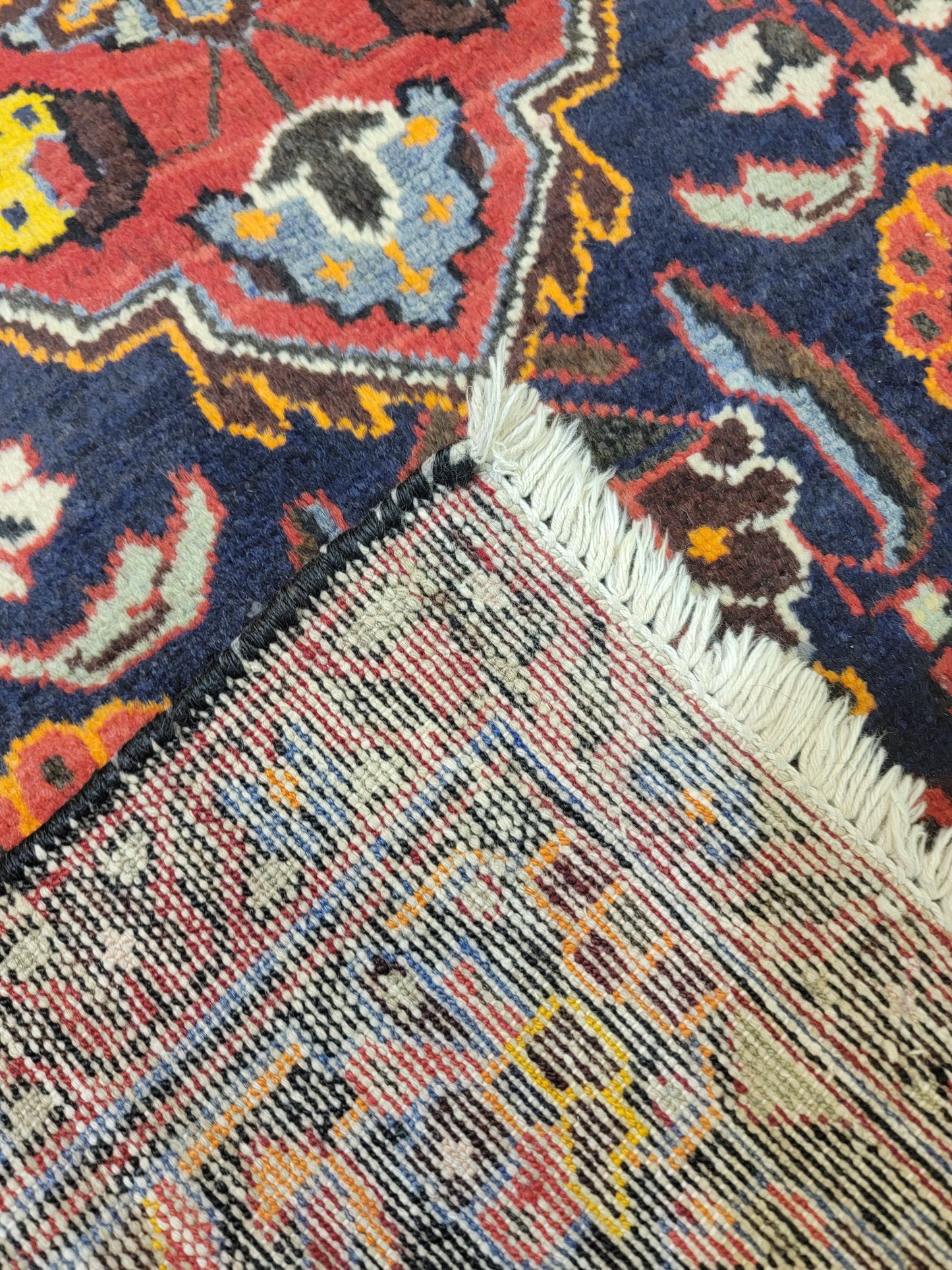 Antique Hand-Knotted Wool Area Rug Shahsavand 4'6" x 6'8