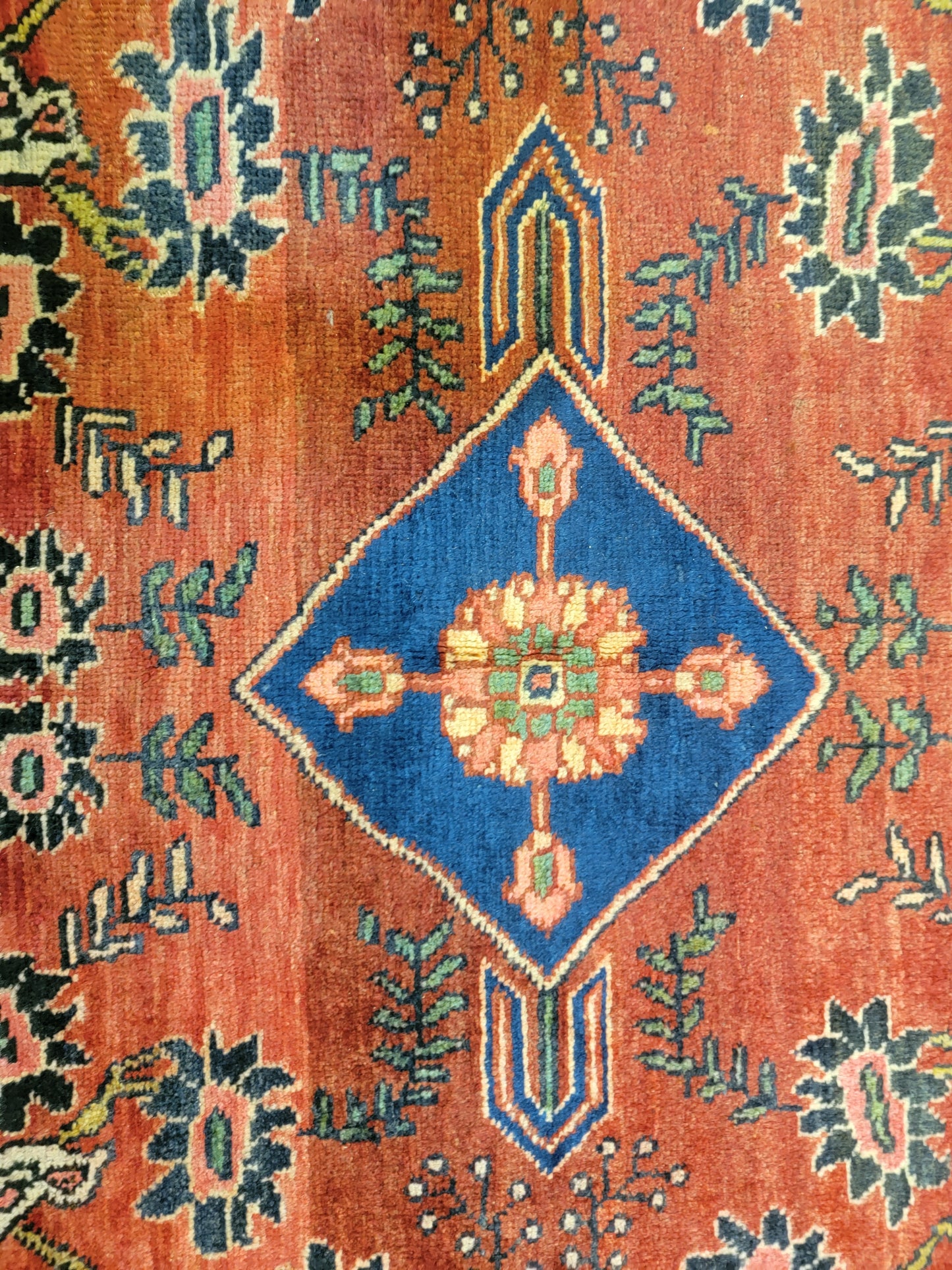 Antique Hand-Knotted Wool Area Rug Khalkhal Garden of Eden 4'7" x 6'2"