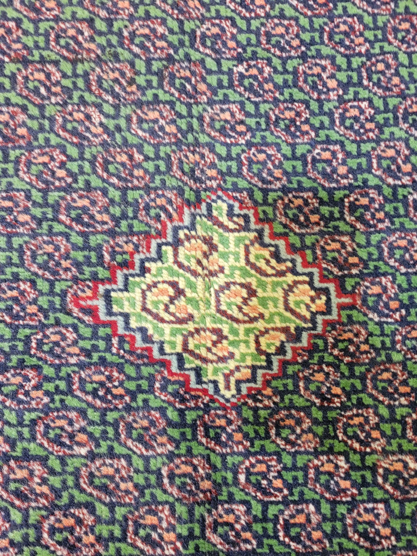 Antique Hand-Knotted Wool Area Rug Tabriz Open Field 4'4" x 6'2"