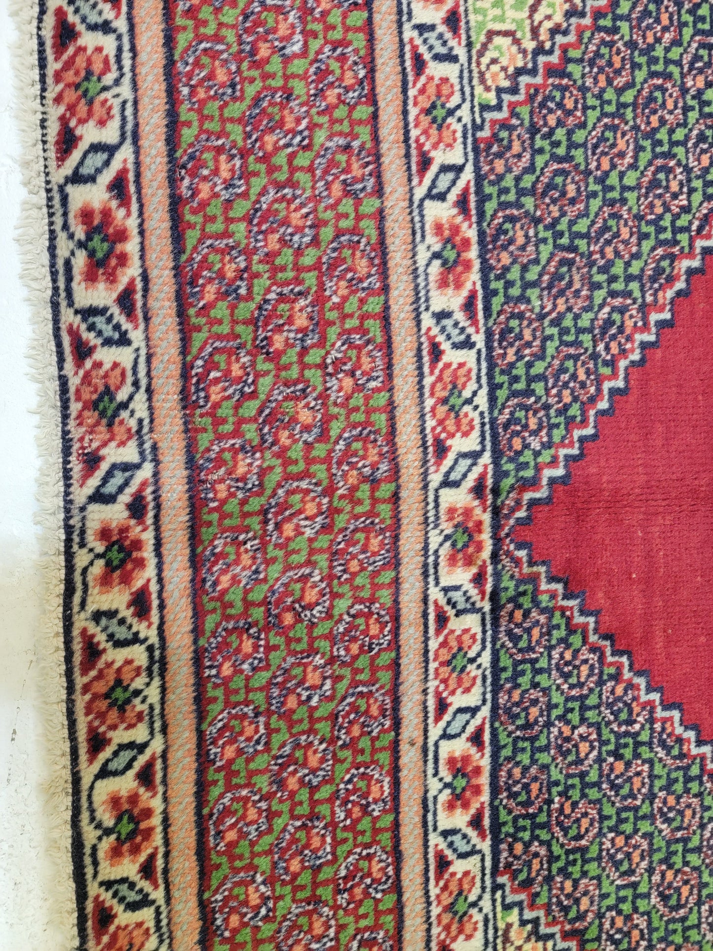 Antique Hand-Knotted Wool Area Rug Tabriz Open Field 4'4" x 6'2"