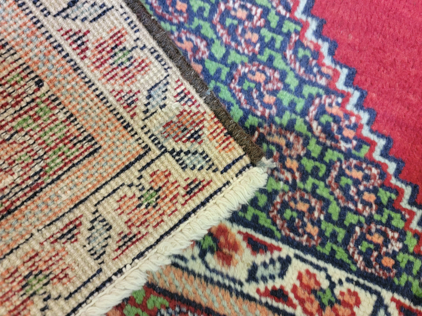 Antique Hand-Knotted Wool Area Rug Tabriz Open Field 4'4" x 6'2"