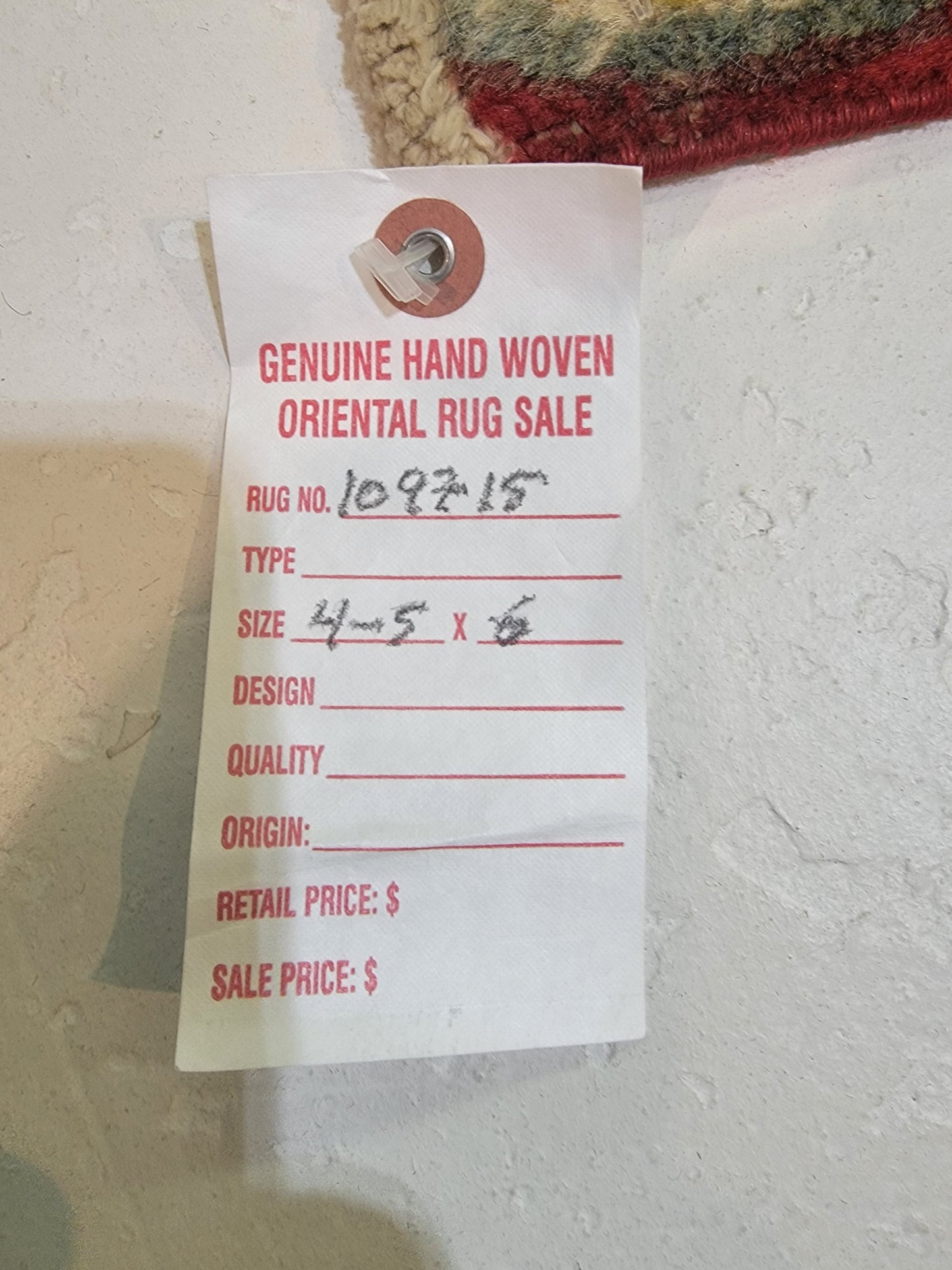 Antique Hand-Knotted Wool Area Rug Tabriz 4'5" x 6'