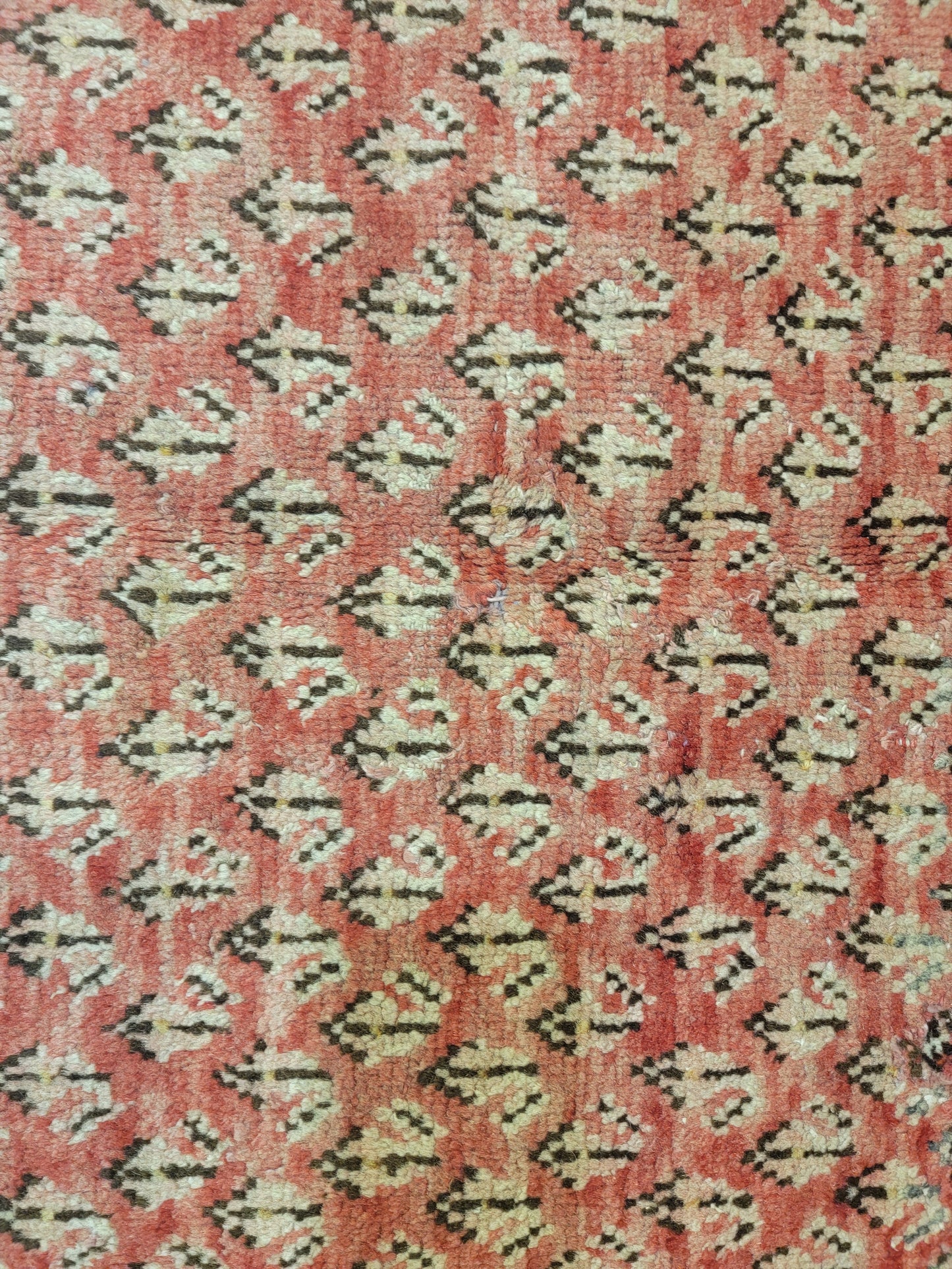 Antique Hand-Knotted Wool Area Rug Mir/Saraband Paisley 4'1" x 6'5"