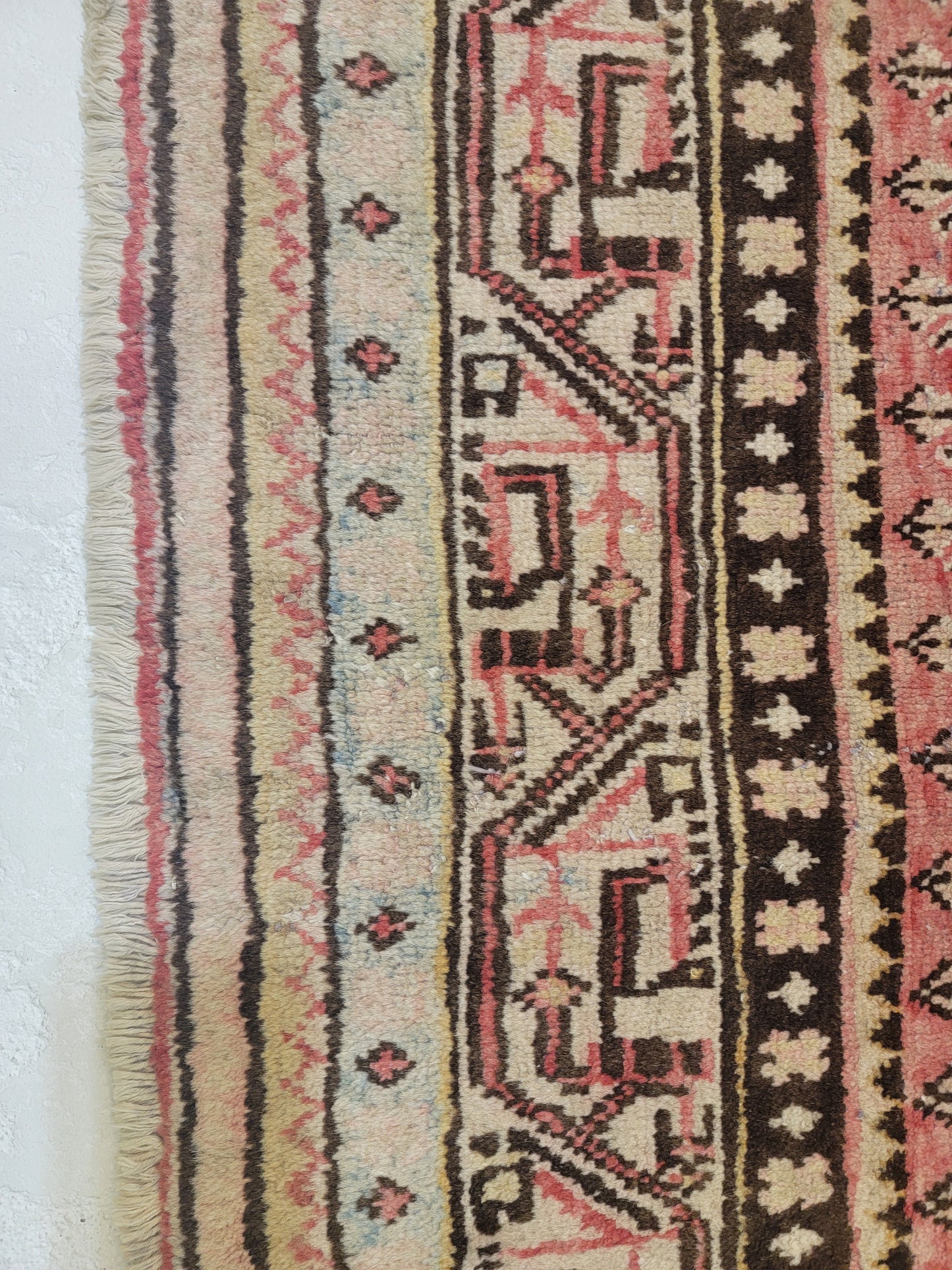 Antique Hand-Knotted Wool Area Rug Mir/Saraband Paisley 4'1" x 6'5"