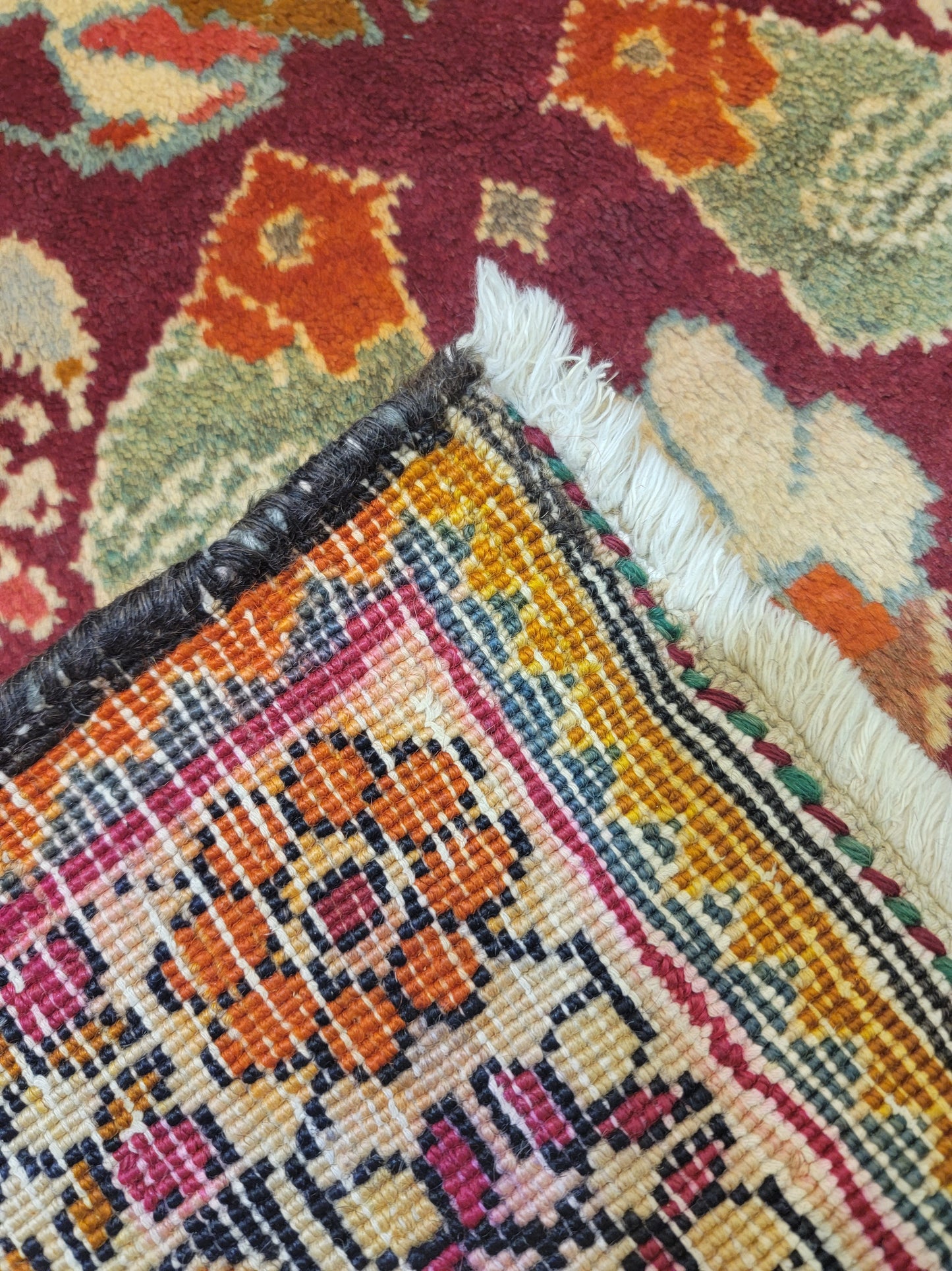 Antique Hand-Knotted Wool Area Rug Qashqai 3'6" x 6'10"