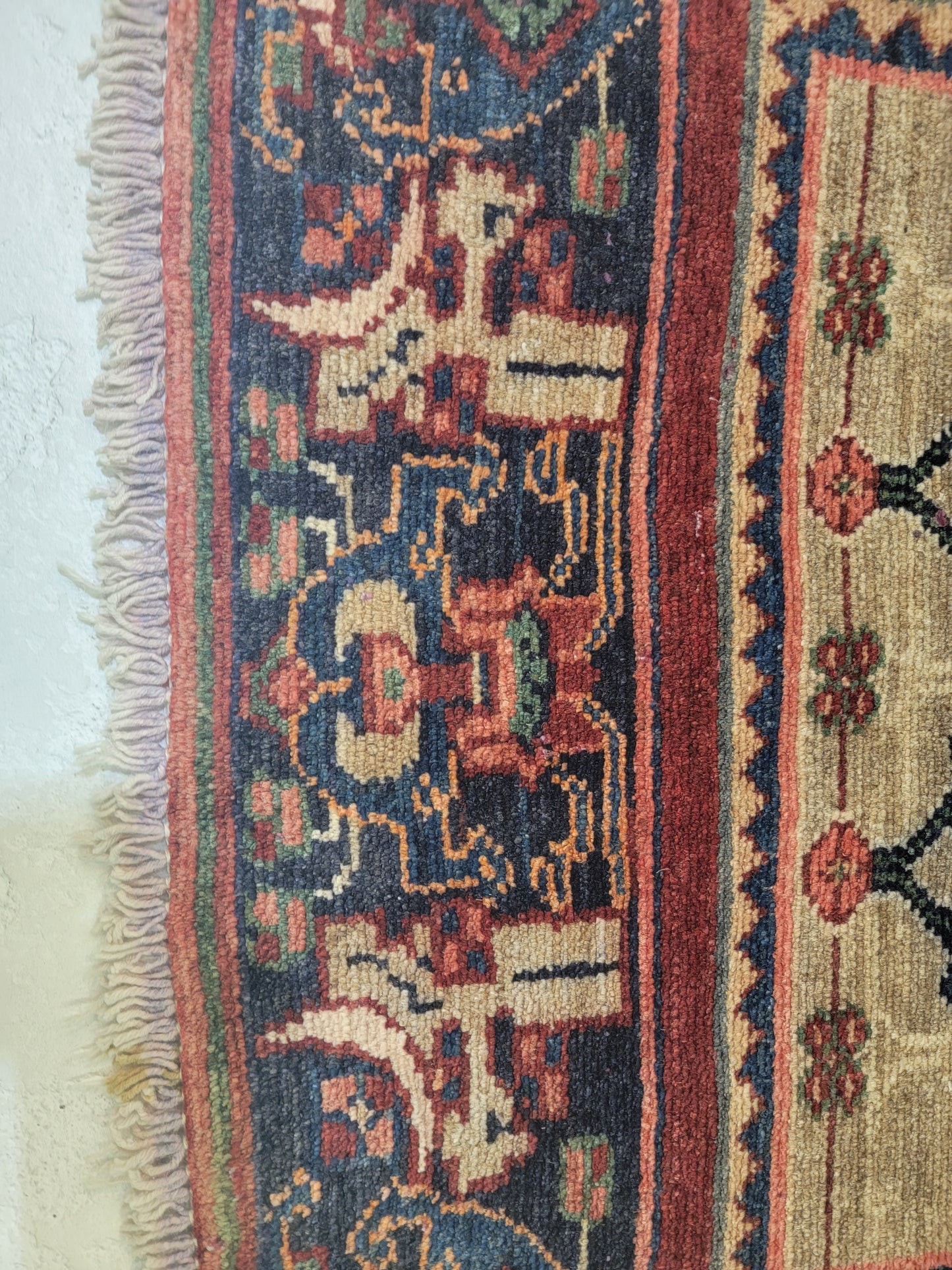 Antique Hand-Knotted Wool Area Rug Malayer 3'6" x 6'3"