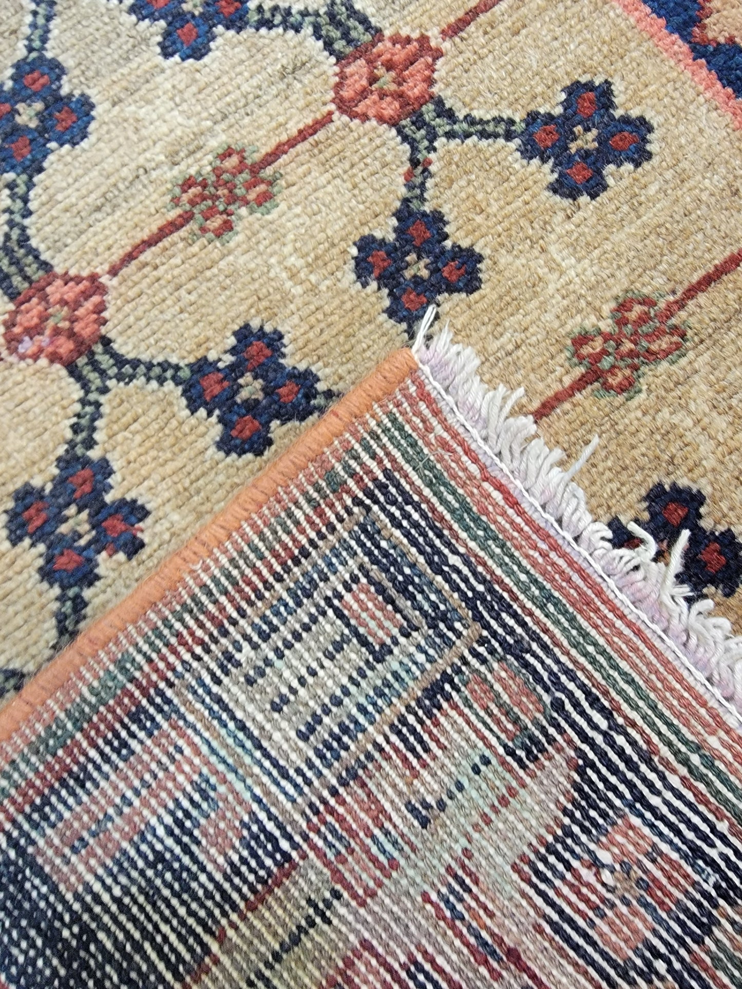 Antique Hand-Knotted Wool Area Rug Malayer 3'6" x 6'3"